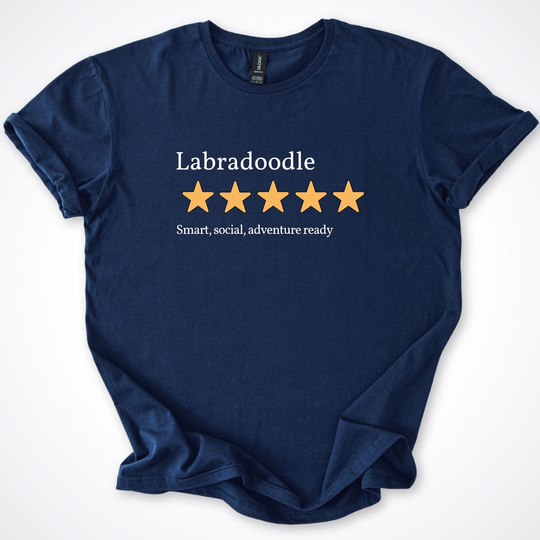 T-Shirt Navy / S Labradoodle Five Star Review 1.0 T-Shirt ReallyintoDogs