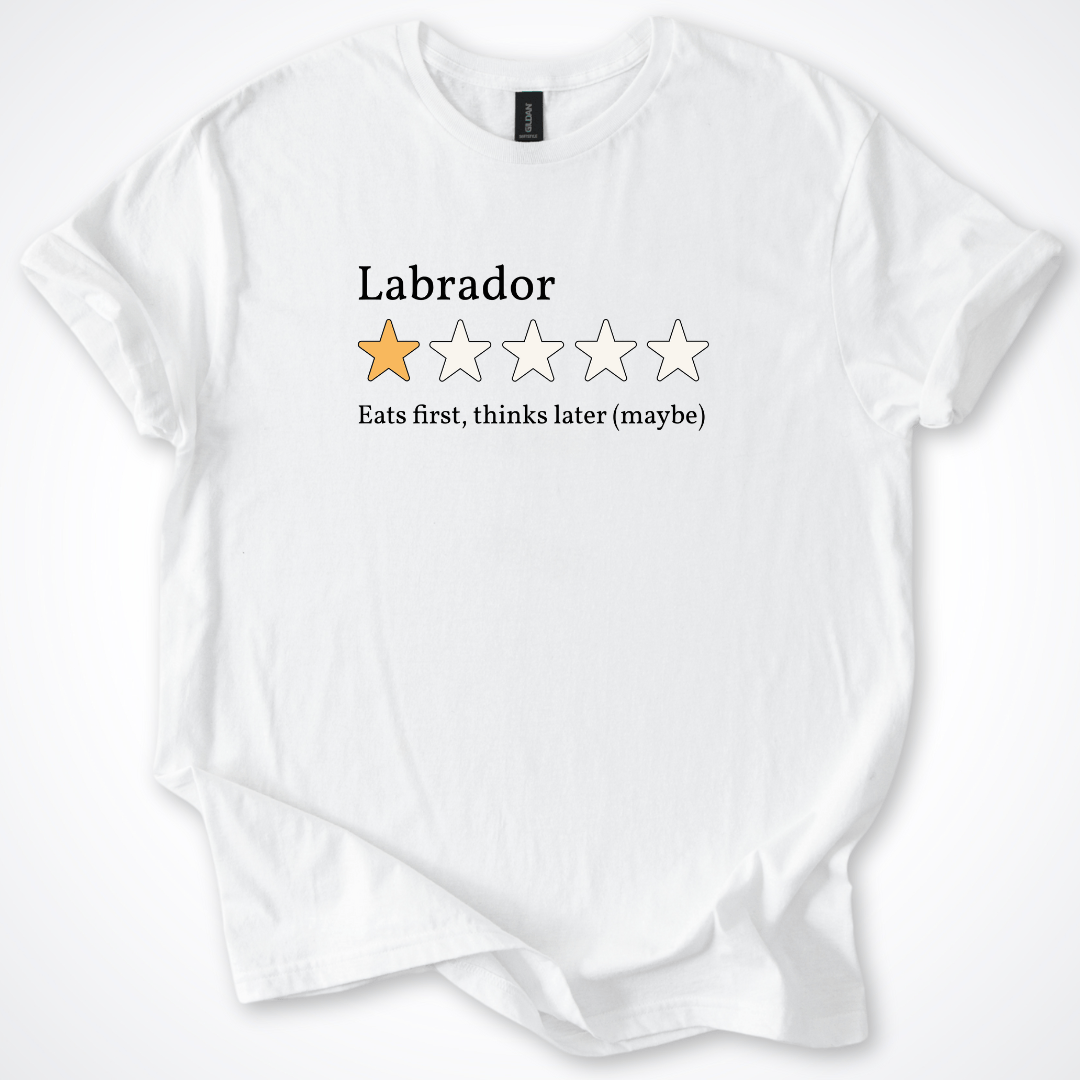 T-Shirt White / S Labrador One Star Review T-Shirt ReallyintoDogs