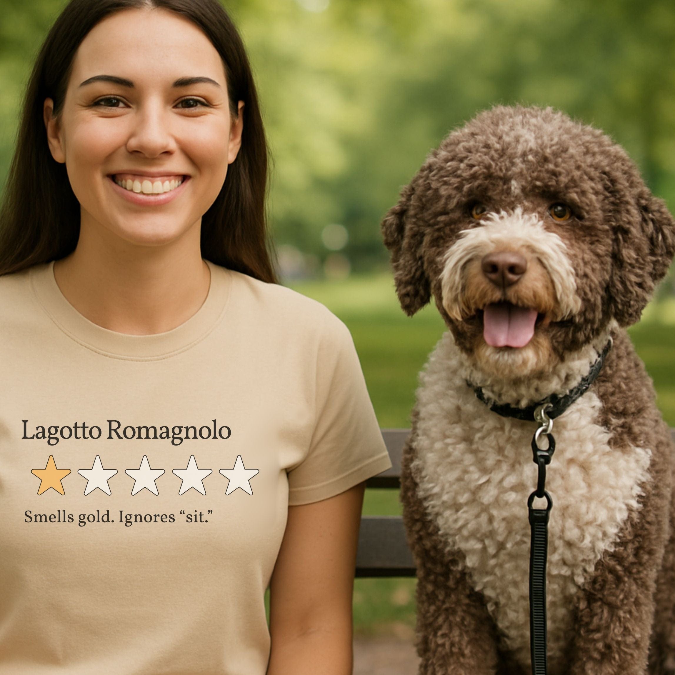 T-Shirt Lagotto Romagnolo One Star Review T-Shirt ReallyintoDogs
