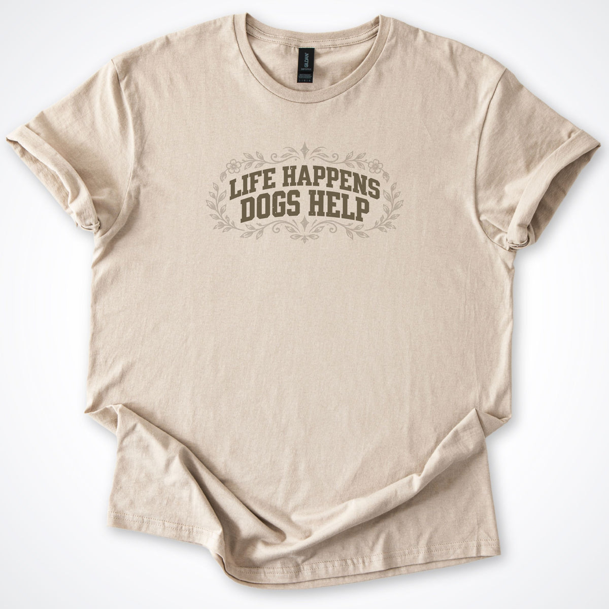 Life Happens Dogs Help Botanical Classic T-Shirt