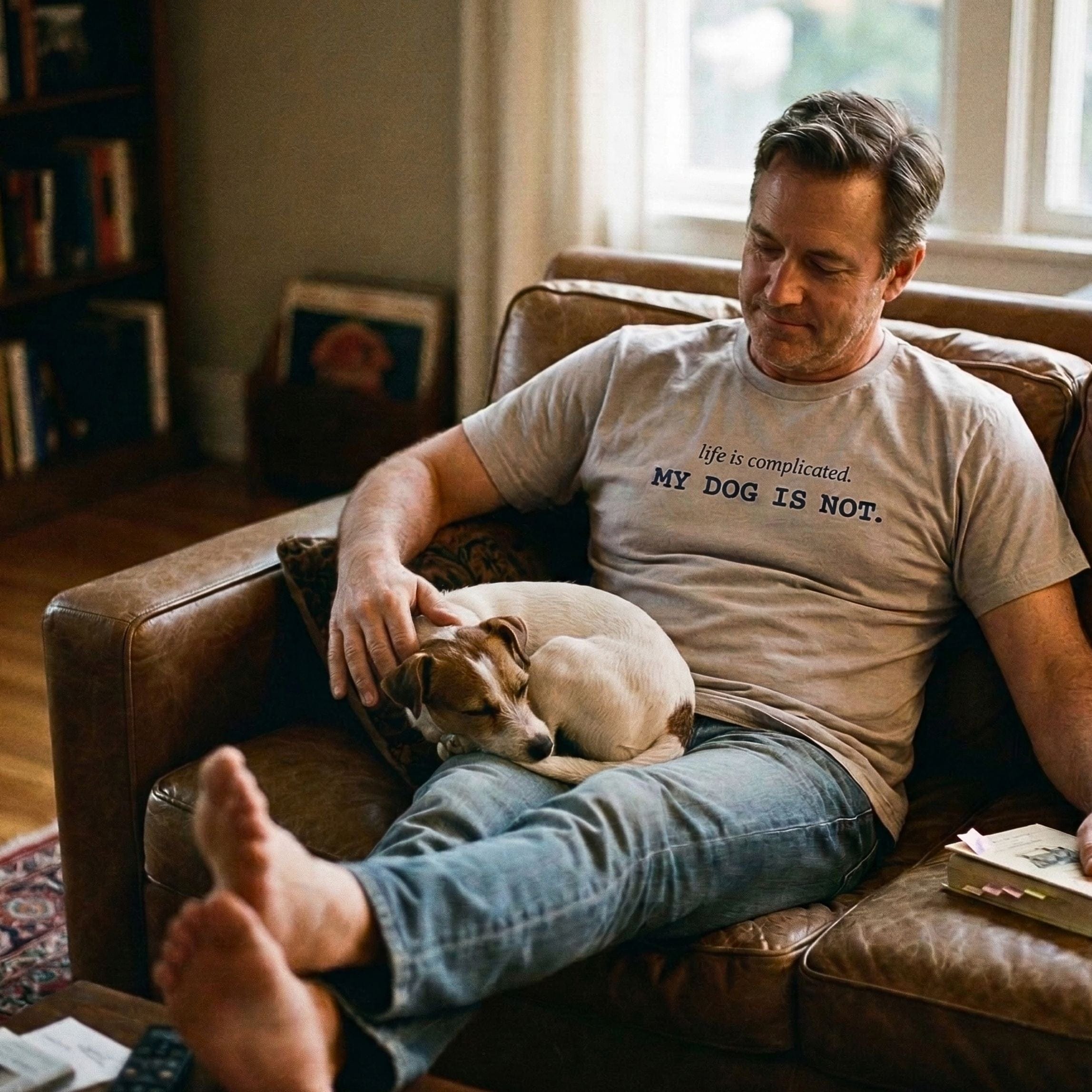 T-Shirt Life Is Complicated. My Dog Is Not T-Shirt ReallyintoDogs