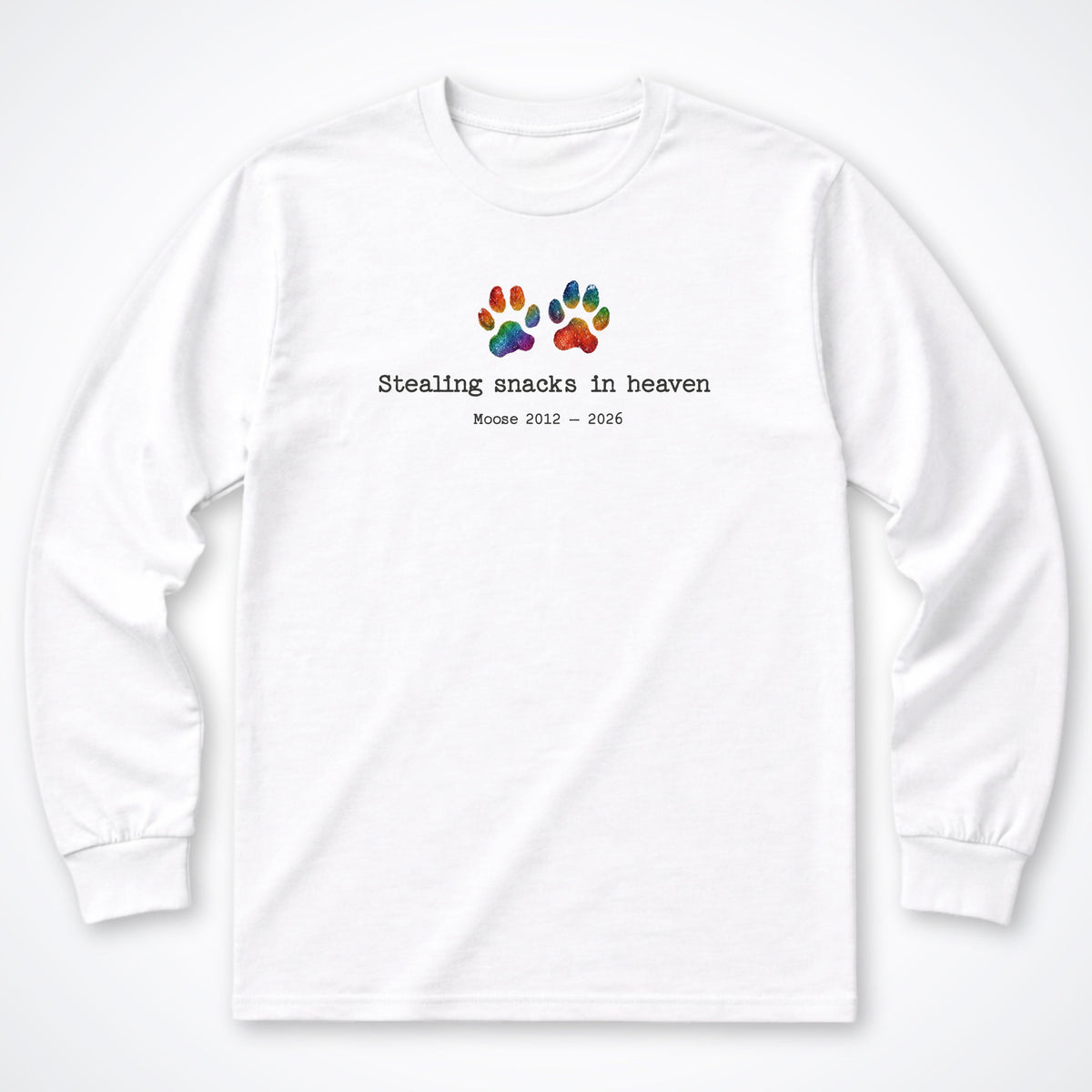 Stealing Snacks In Heaven - Personalized Memorial Long Sleeve Shirt