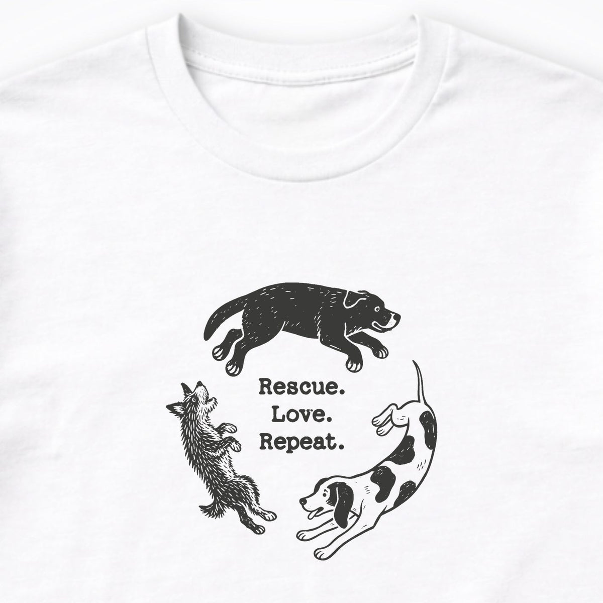 Rescue. Love. Repeat. Round and Round Long Sleeve Shirt