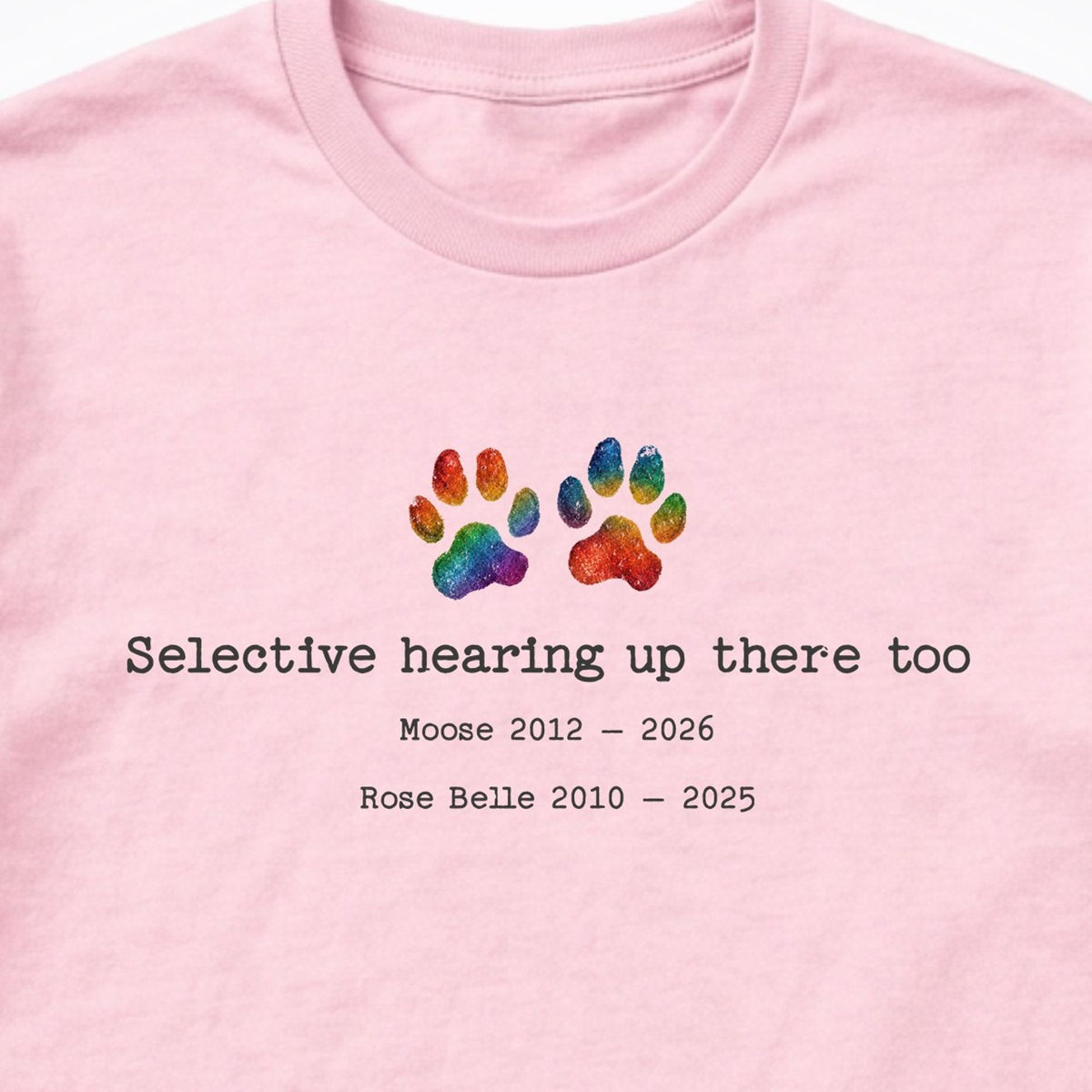 Selective Hearing Up There Too 2 Dogs - Personalized Memorial Long Sleeve Shirt
