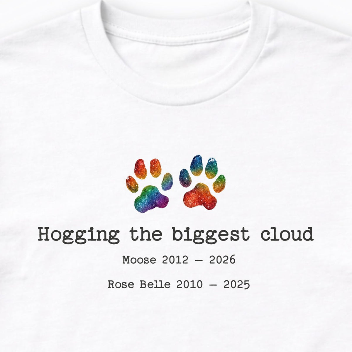 Hogging The Biggest Cloud 2 Dogs - Personalized Memorial Long Sleeve Shirt