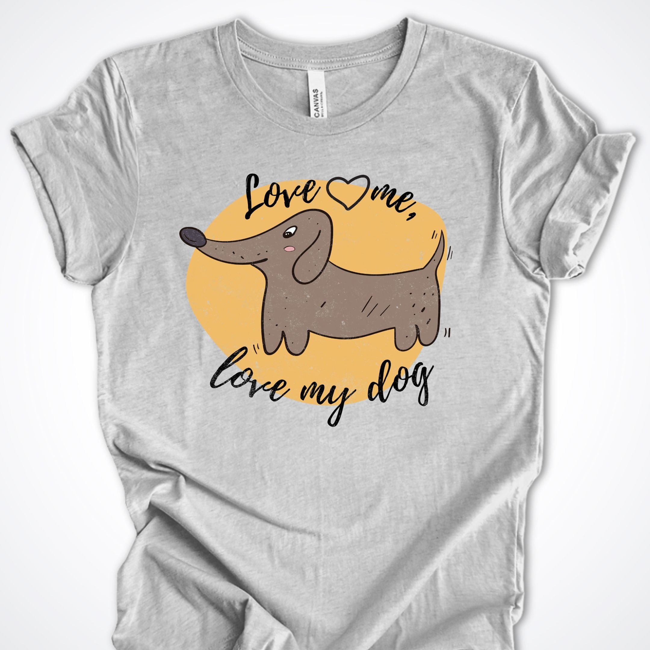 T-Shirt Athletic Heather / S Love Me Love My Dog Premium Unisex T-Shirt ReallyintoDogs