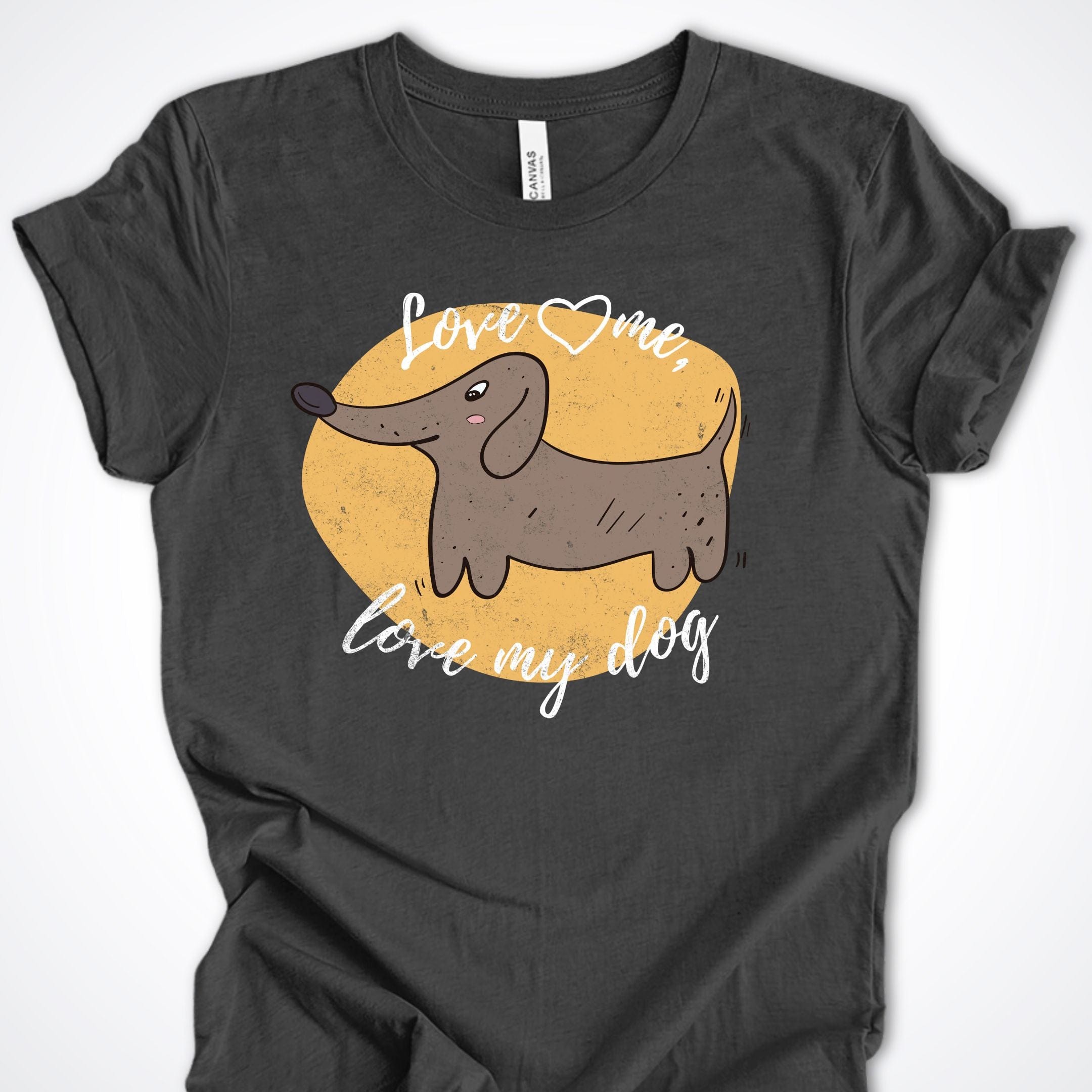 T-Shirt Dark Grey Heather / S Love Me Love My Dog Premium Unisex T-Shirt ReallyintoDogs