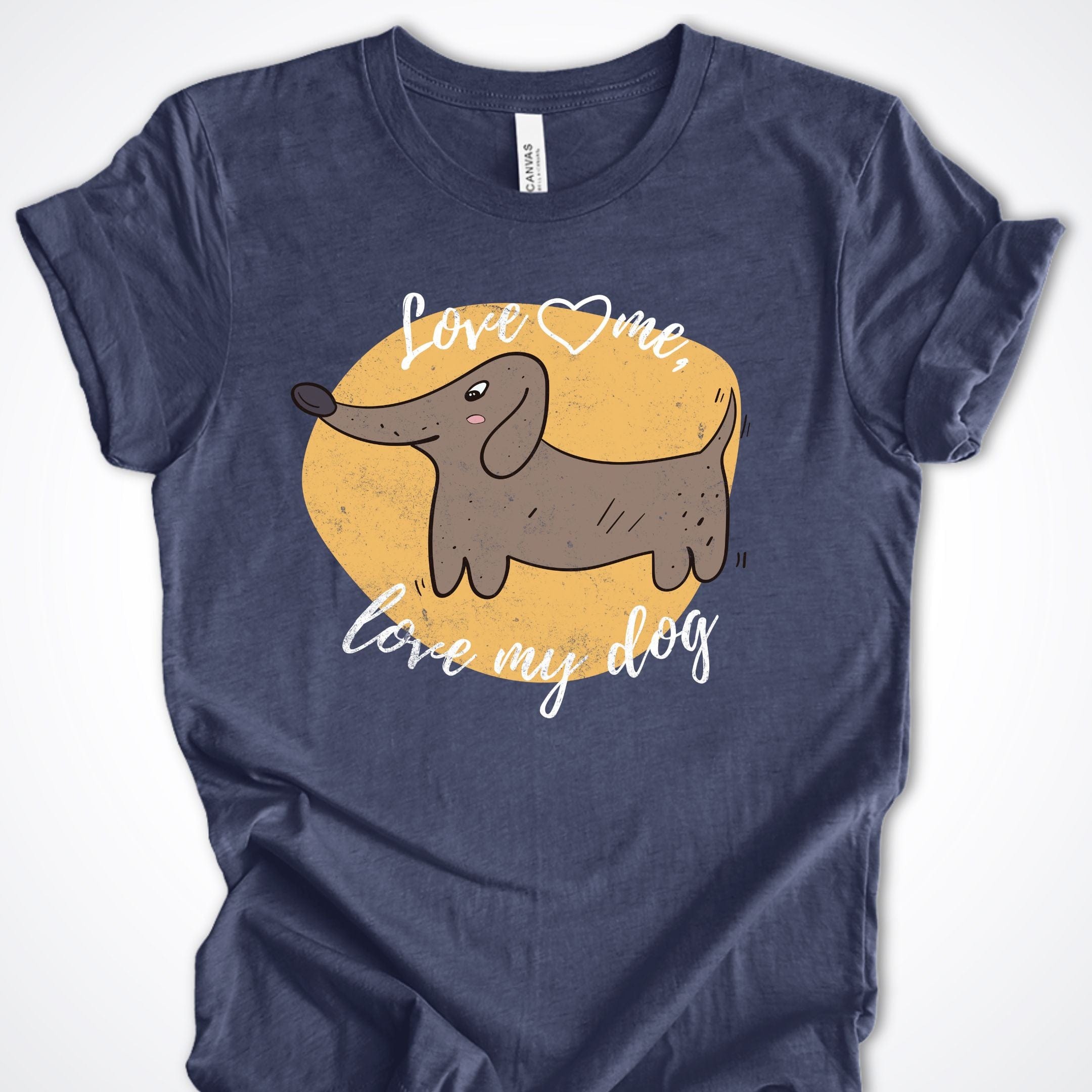 T-Shirt Heather Navy / S Love Me Love My Dog Premium Unisex T-Shirt ReallyintoDogs