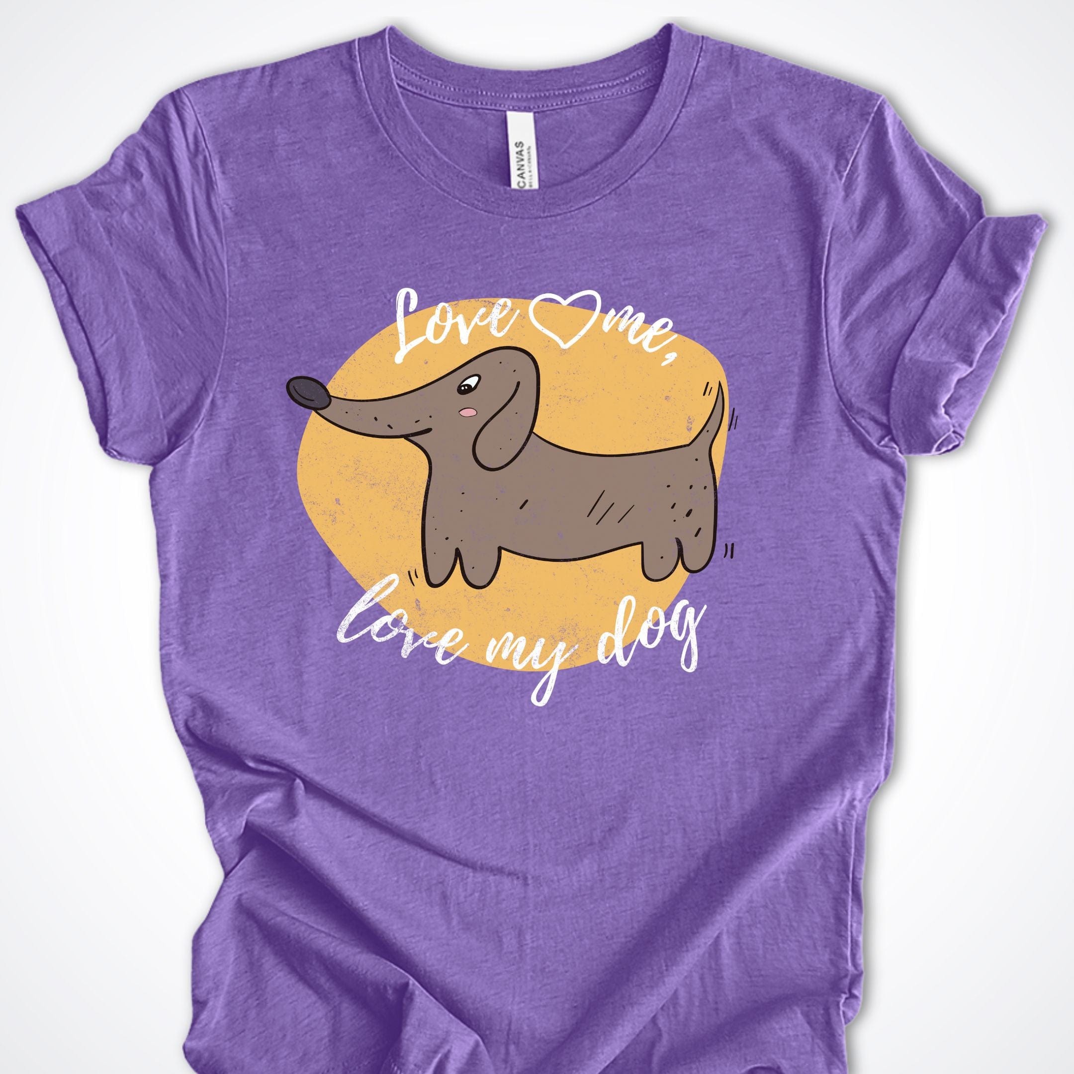 T-Shirt Heather Team Purple / S Love Me Love My Dog Premium Unisex T-Shirt ReallyintoDogs