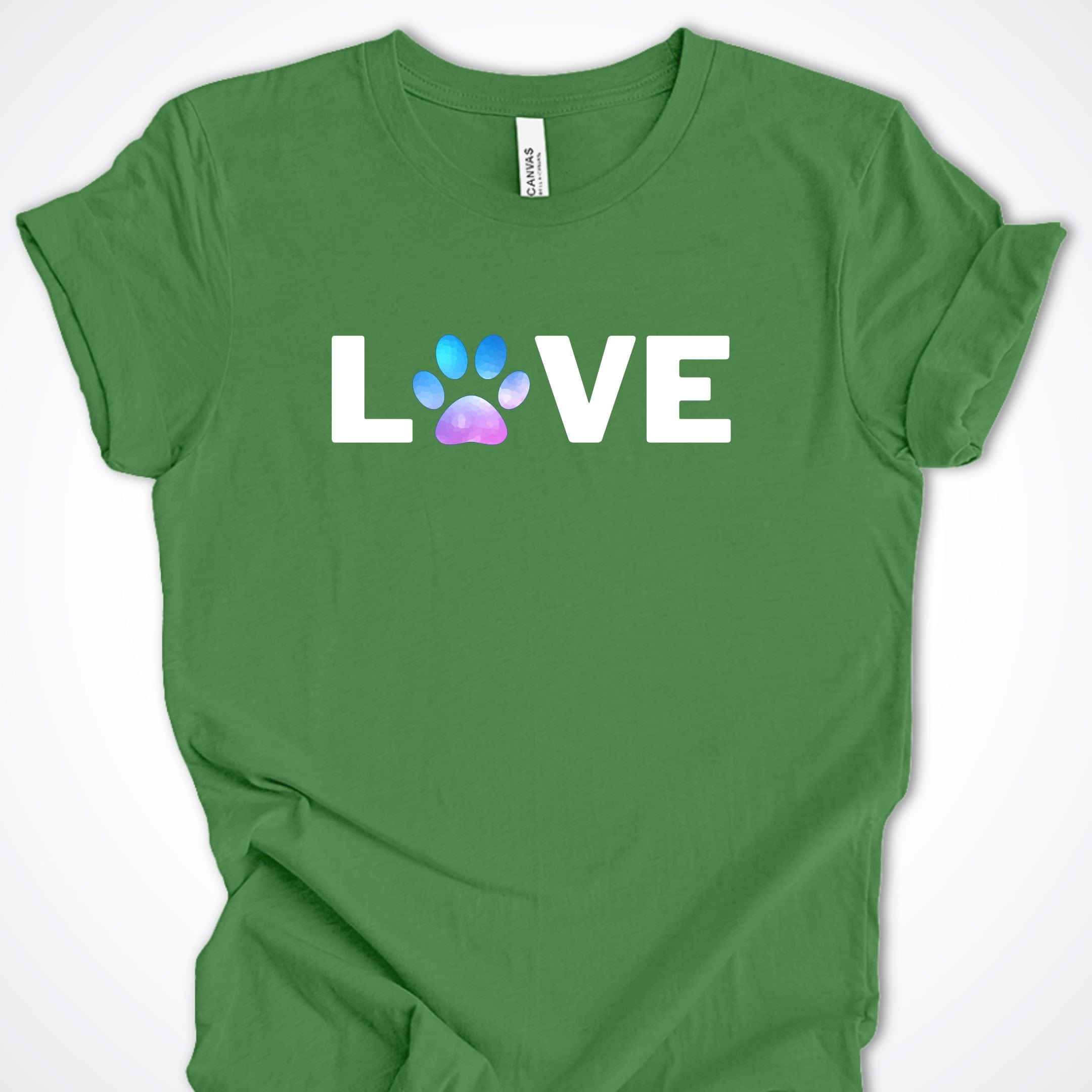 T-Shirt Leaf / S Love Pawprint Premium Unisex T-Shirt ReallyintoDogs