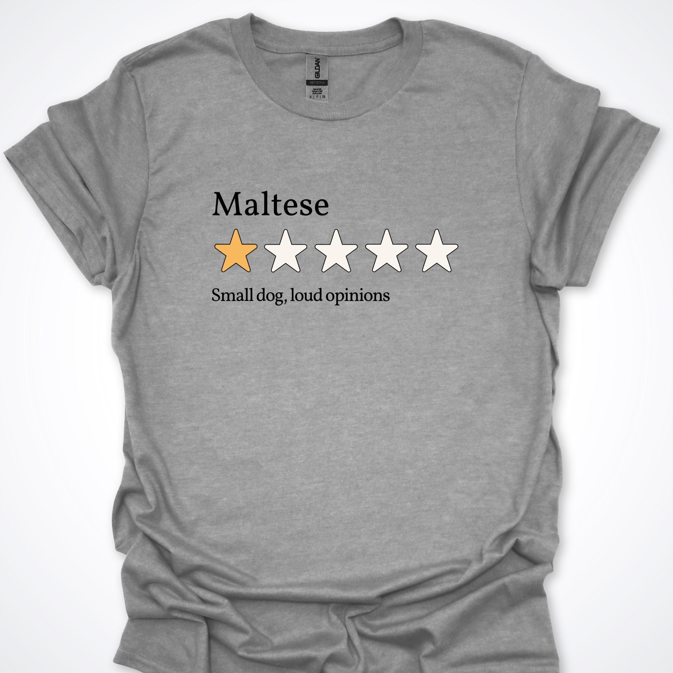 T-Shirt Sport Grey / S Maltese Loud One Star Review T-Shirt ReallyintoDogs