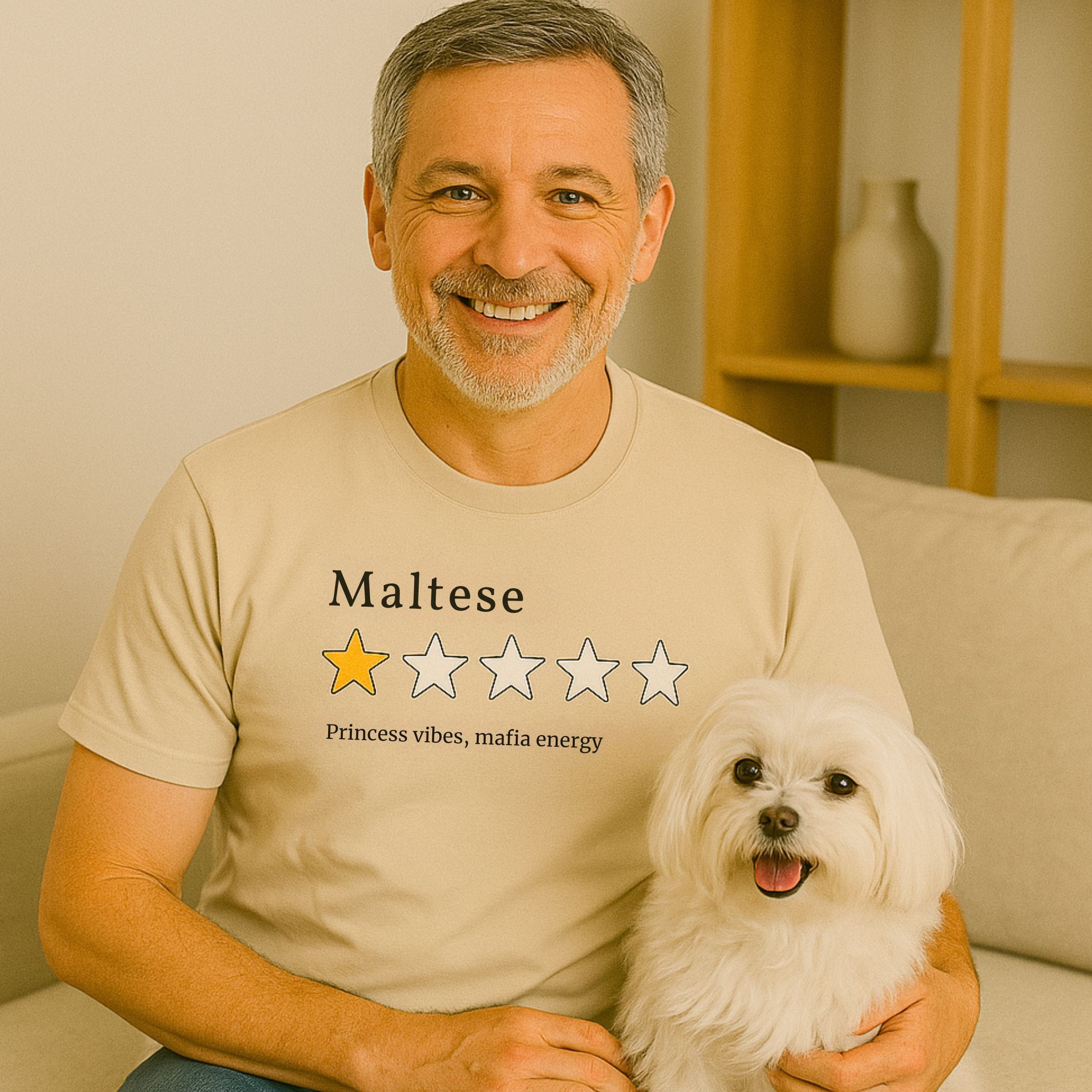 T-Shirt Maltese Princess One Star Review T-Shirt ReallyintoDogs