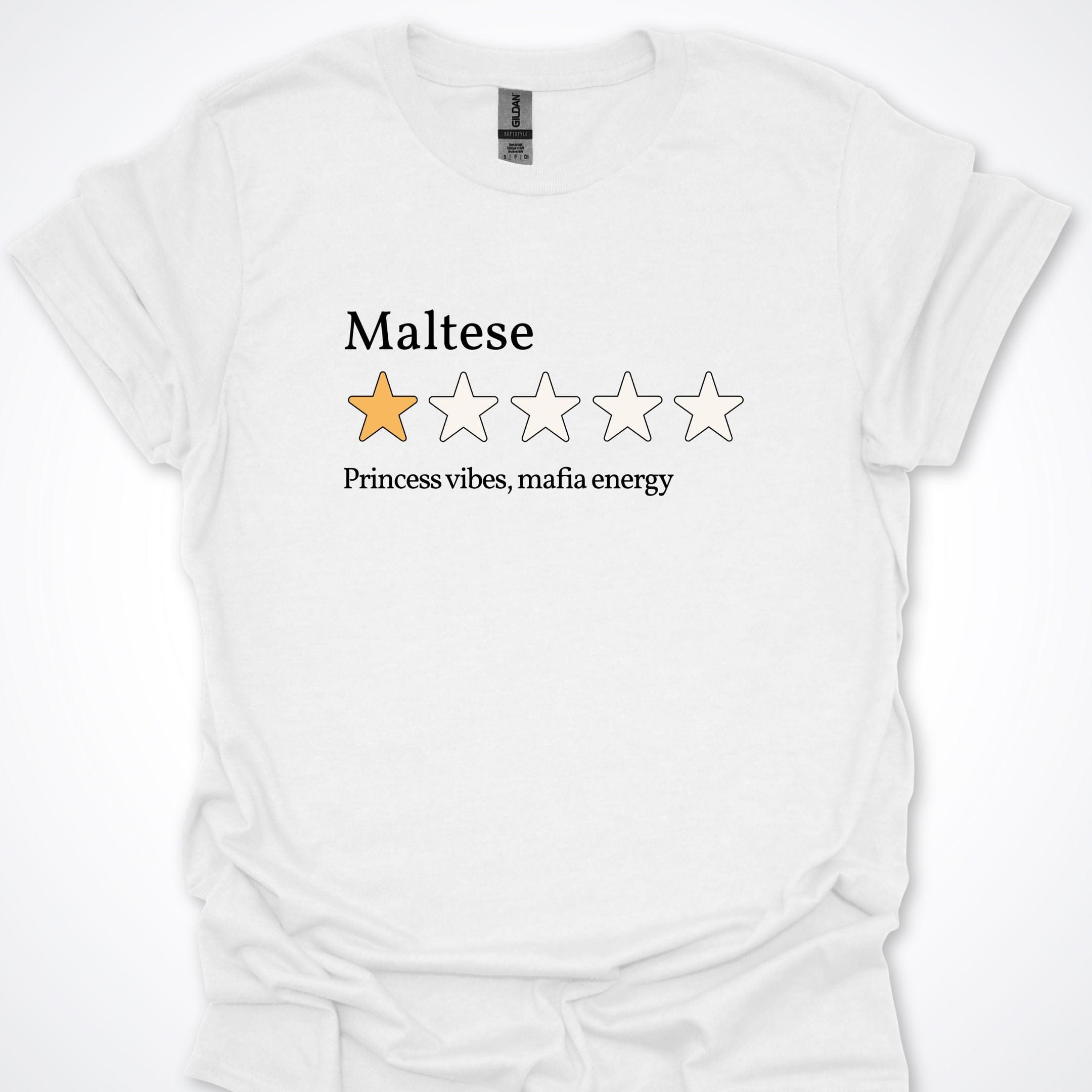 T-Shirt White / S Maltese Princess One Star Review T-Shirt ReallyintoDogs