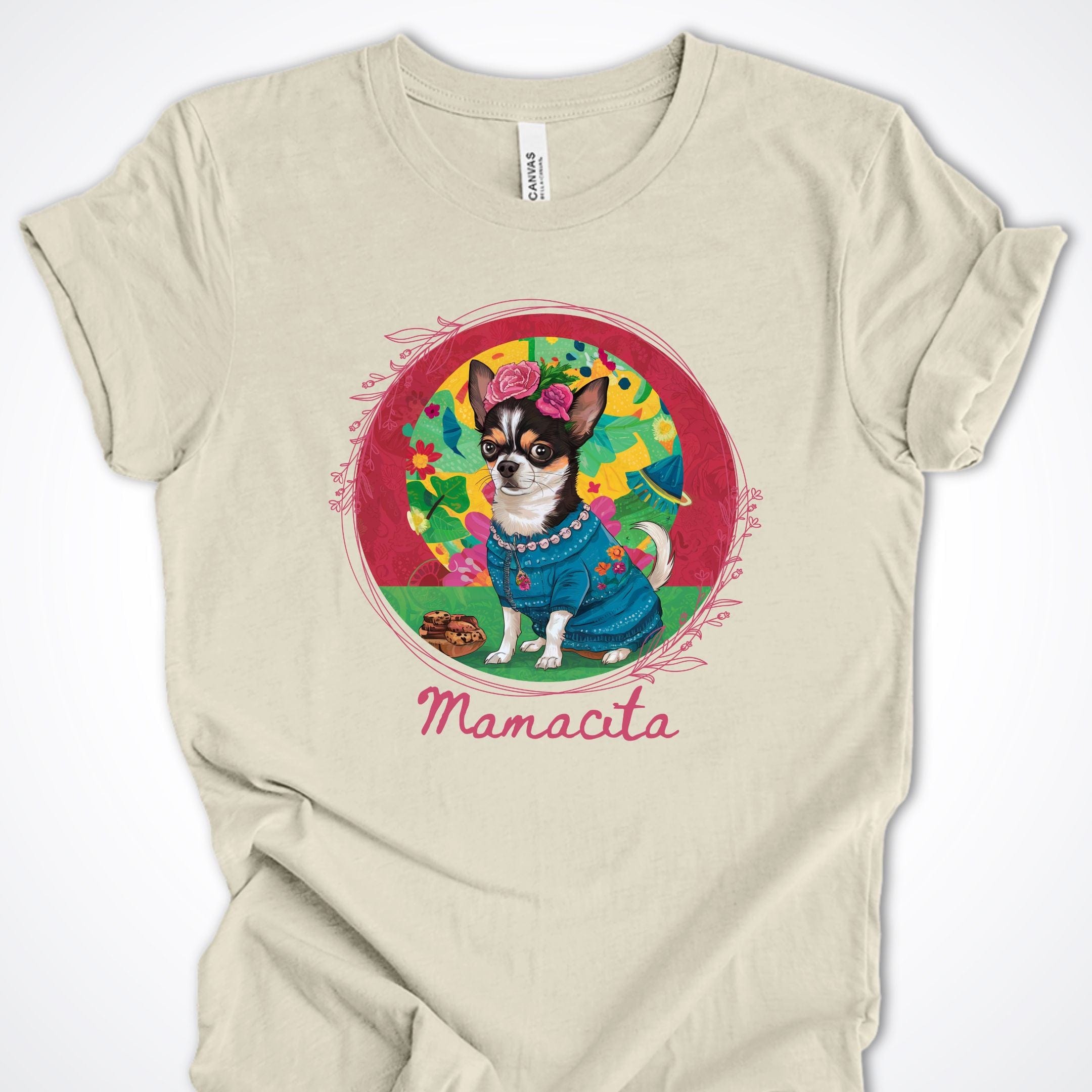 T-Shirt Natural / S Mamacita Valentina Chihuahua Premium Unisex T-Shirt ReallyintoDogs
