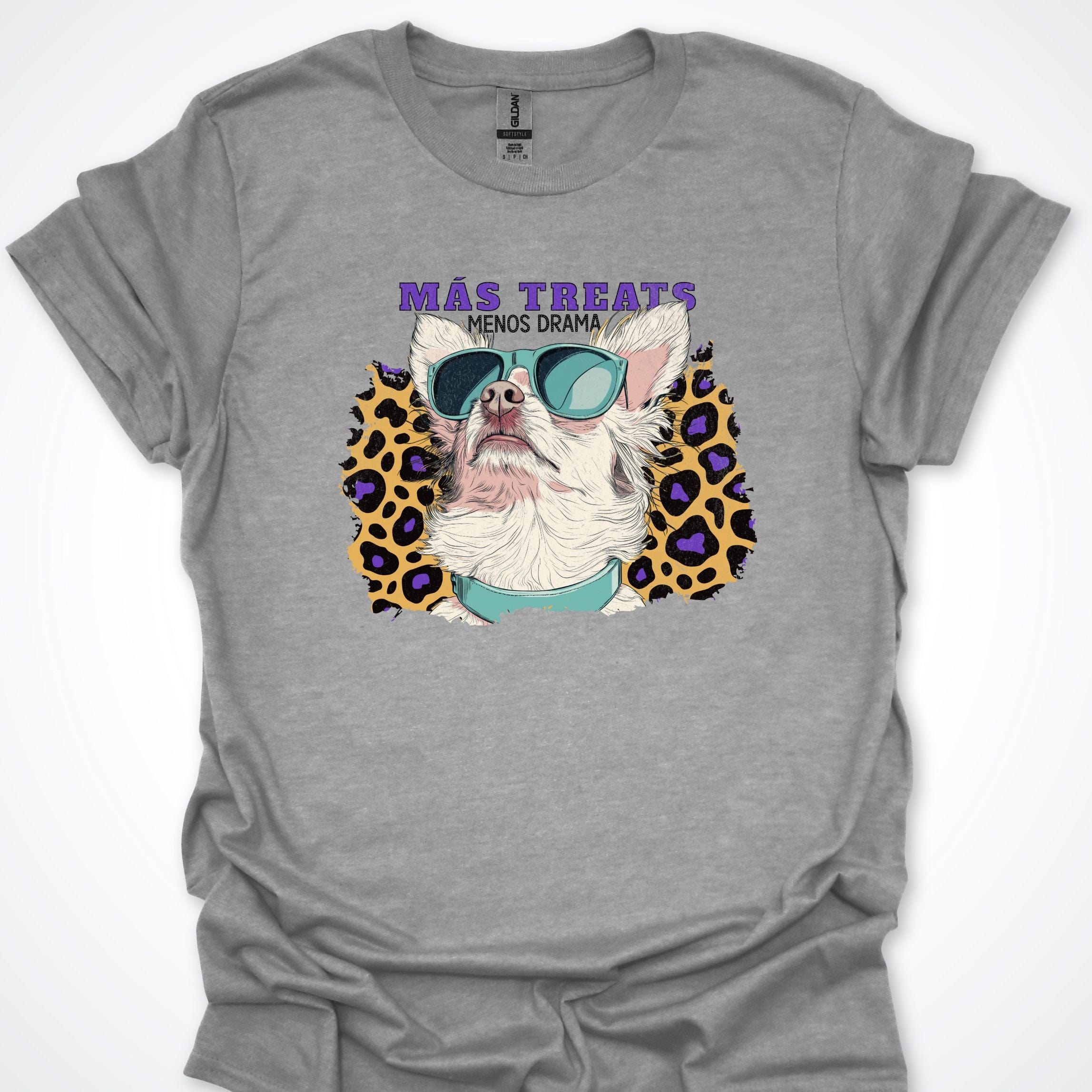 T-Shirt Sport Grey / S Mas Treats Menos Drama T-Shirt ReallyintoDogs