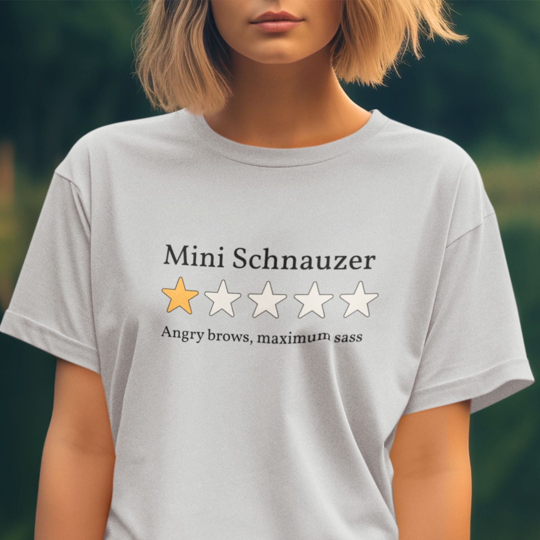 T-Shirt Mini Schnauzer One Star Review T-Shirt ReallyintoDogs