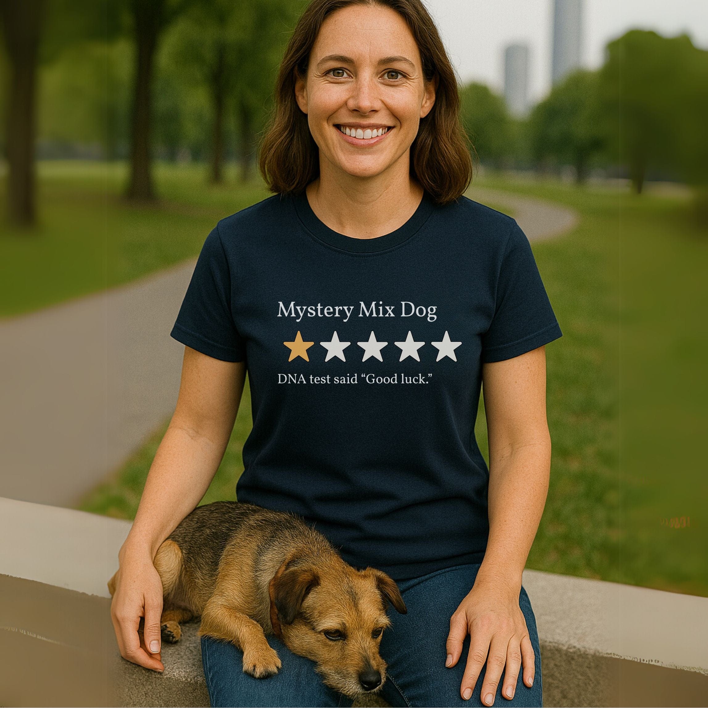 T-Shirt Mixed Breed One Star Review T-Shirt ReallyintoDogs