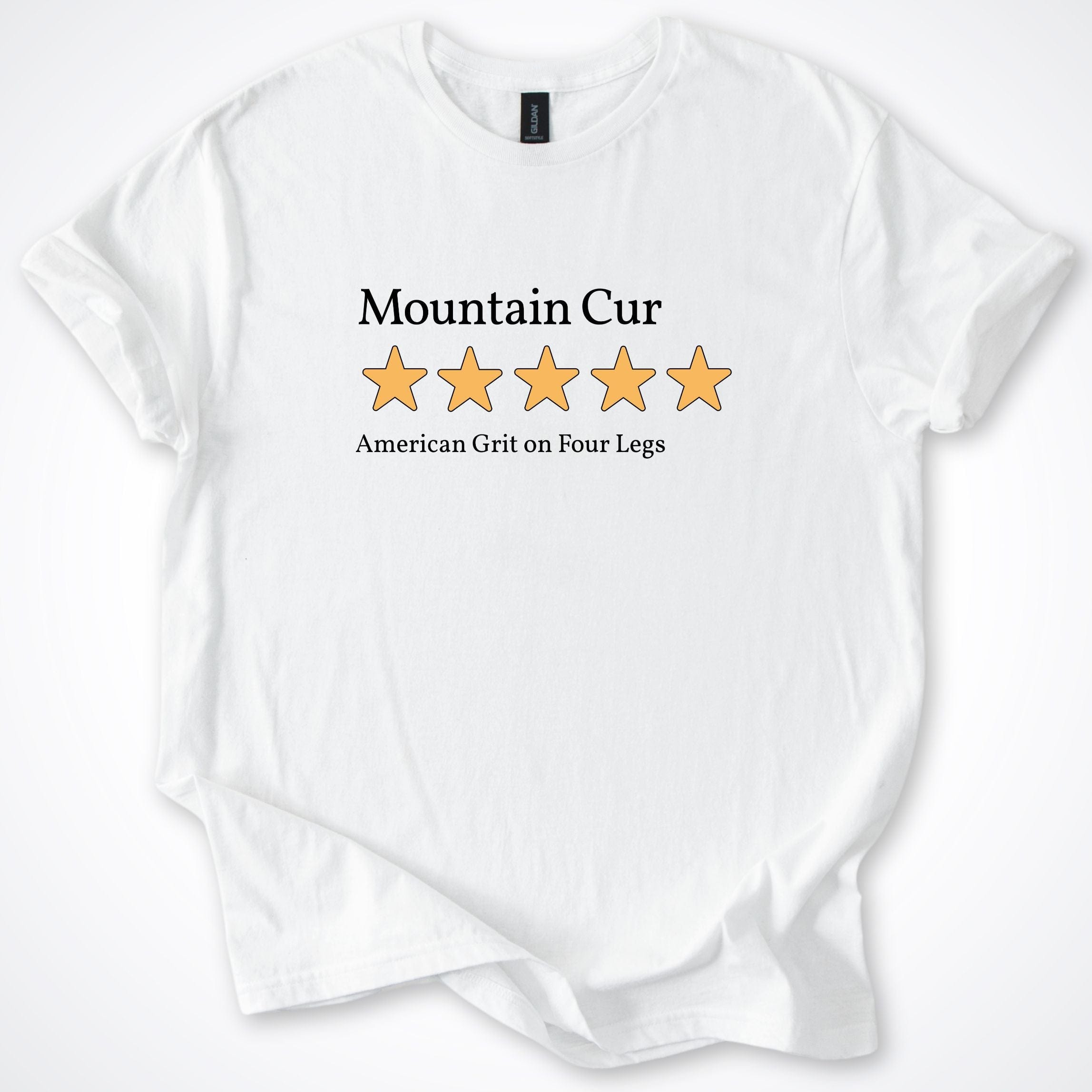 T-Shirt White / S Mountain Cur Five Star Review 1.0 T-Shirt ReallyintoDogs
