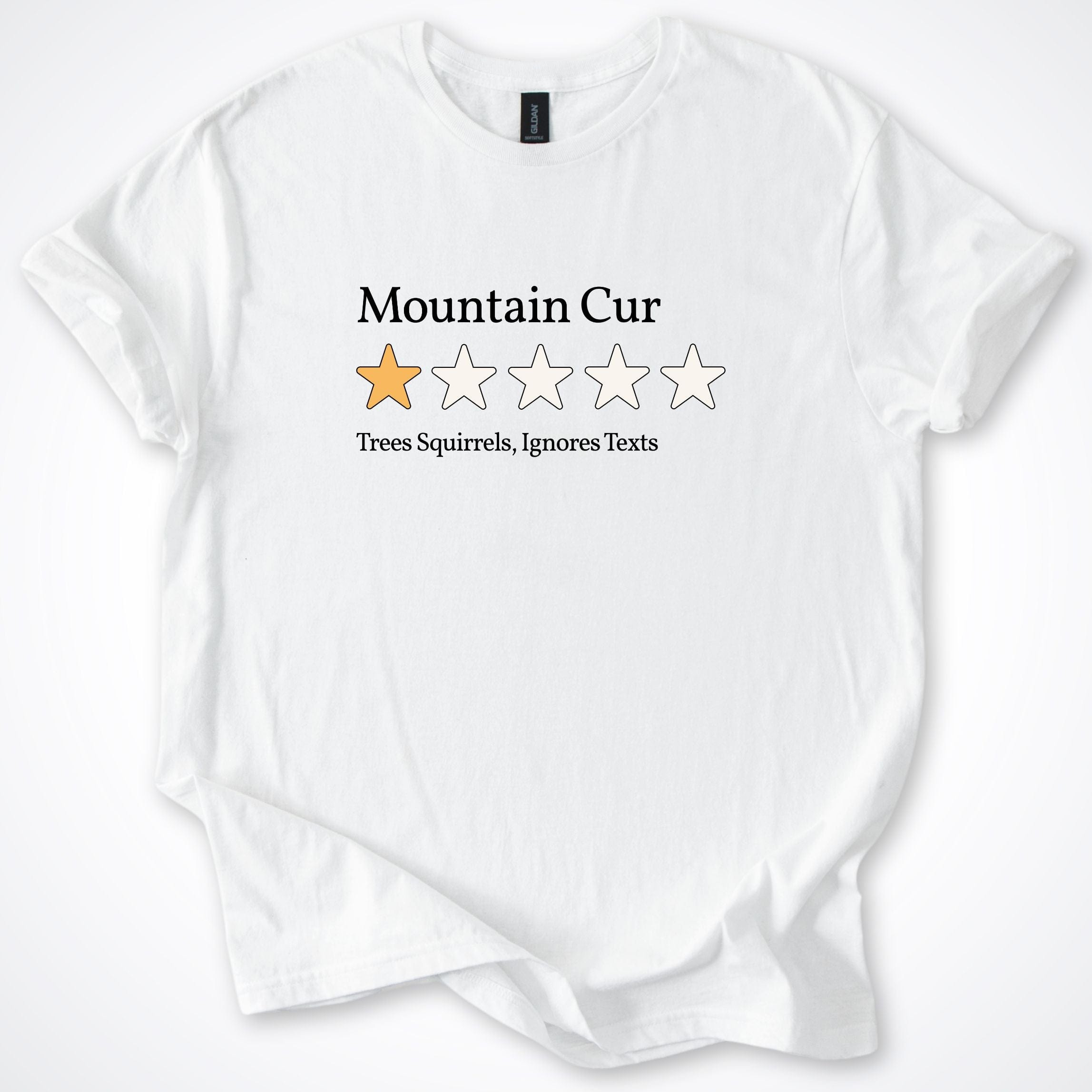 T-Shirt White / S Mountain Cur One Star Review 1.0 T-Shirt ReallyintoDogs