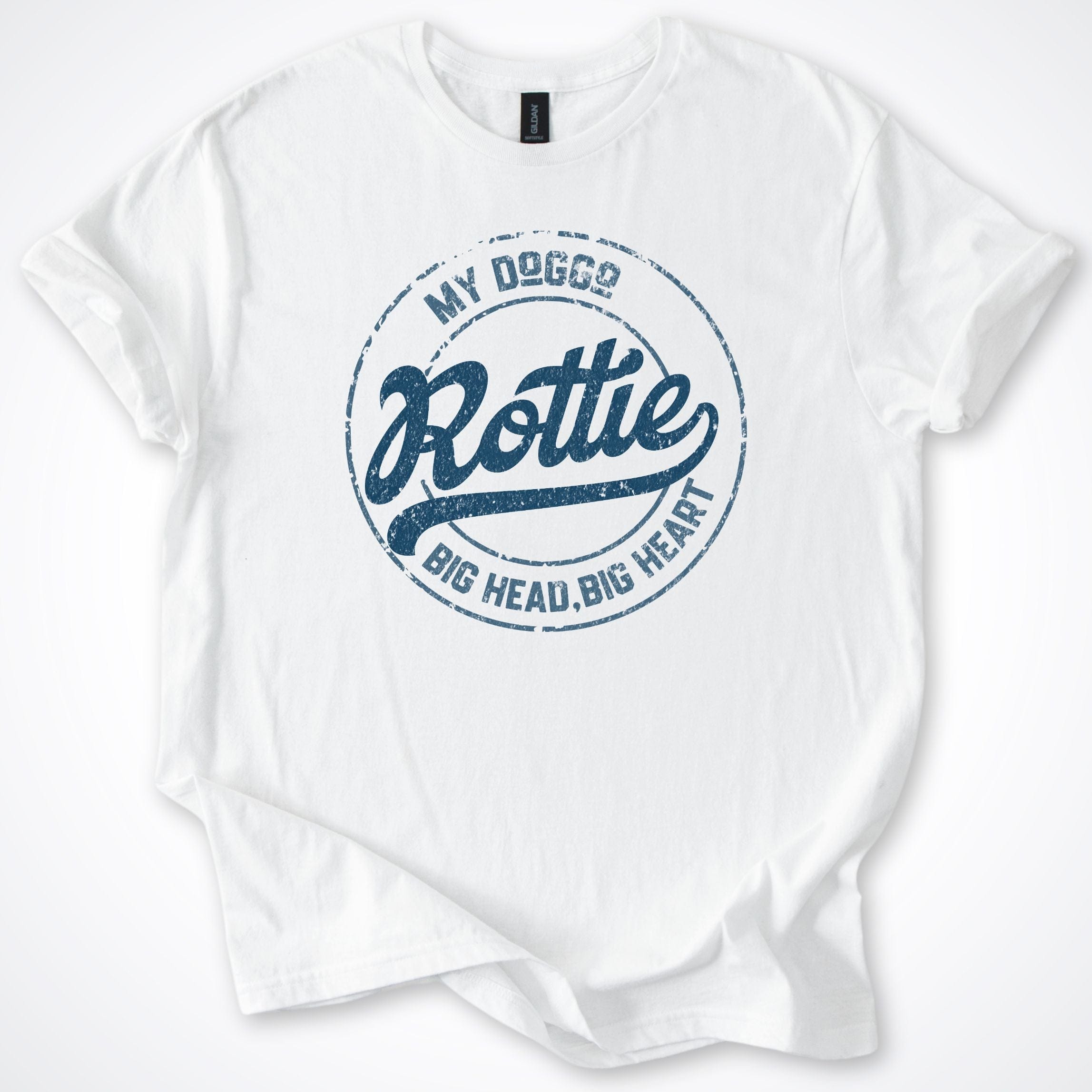 T-Shirt White / S My Doggo Rottie Big Head Big Heart T-Shirt ReallyintoDogs