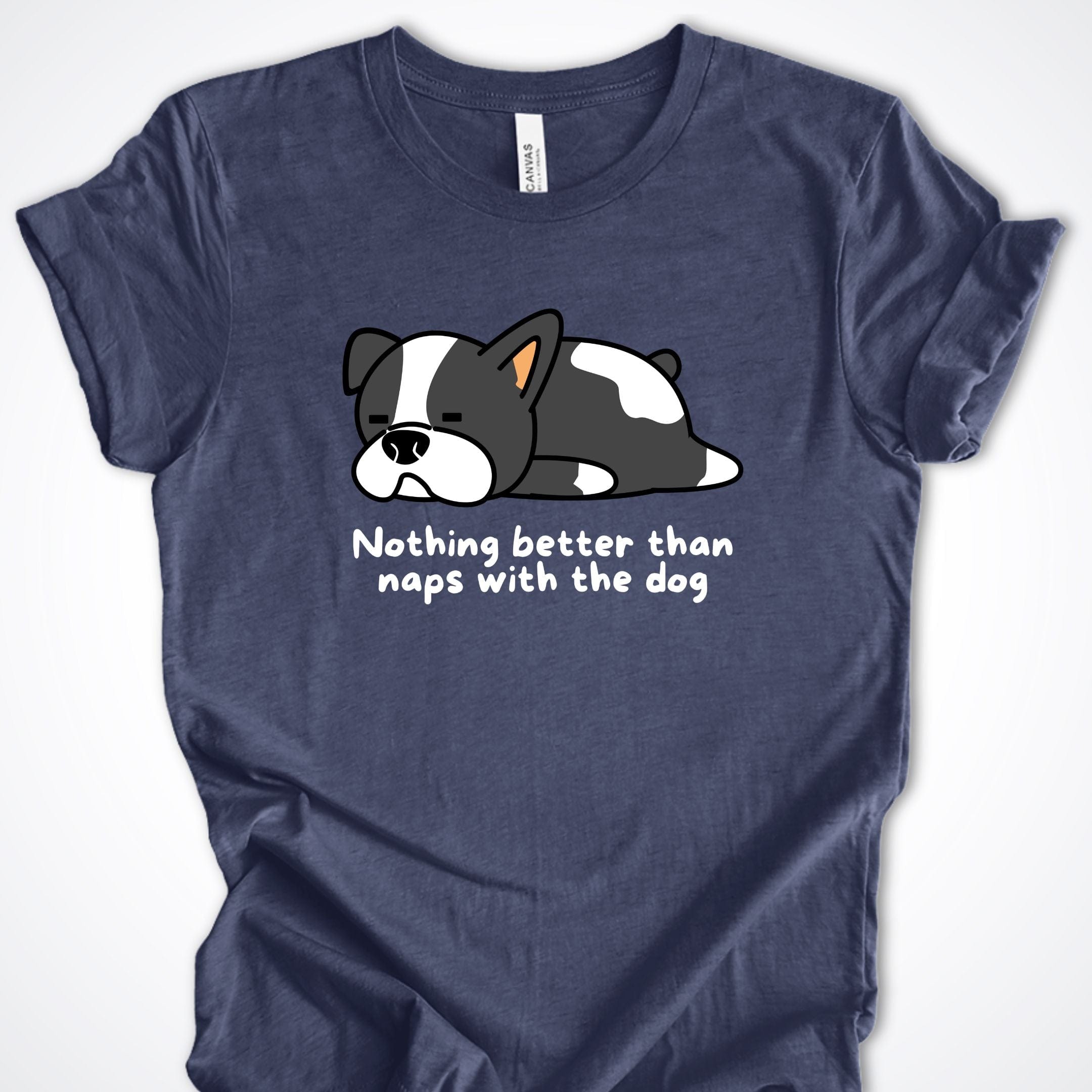 T-Shirt Heather Navy / S Naps With The Dog Premium Unisex T-Shirt ReallyintoDogs
