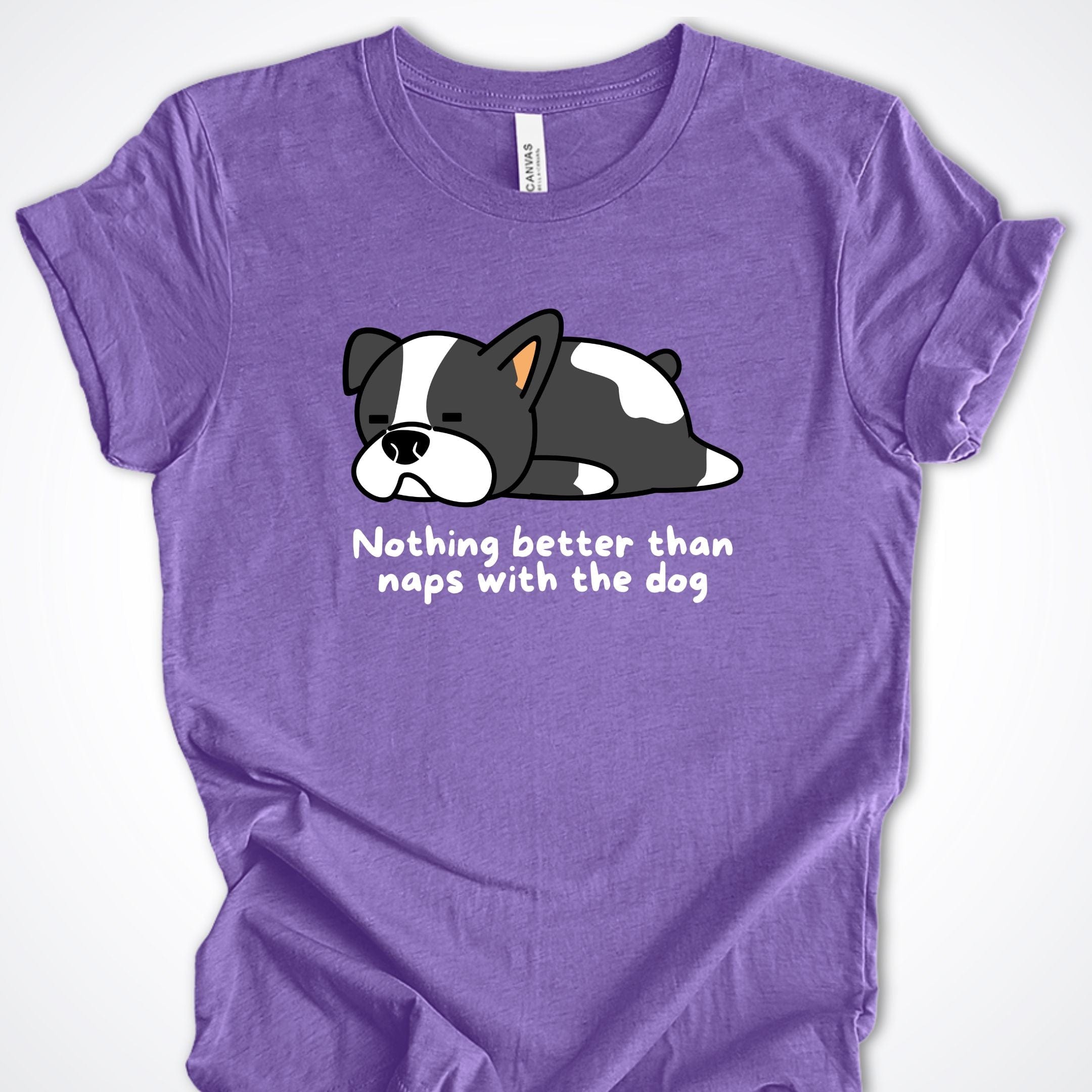 T-Shirt Heather Team Purple / S Naps With The Dog Premium Unisex T-Shirt ReallyintoDogs