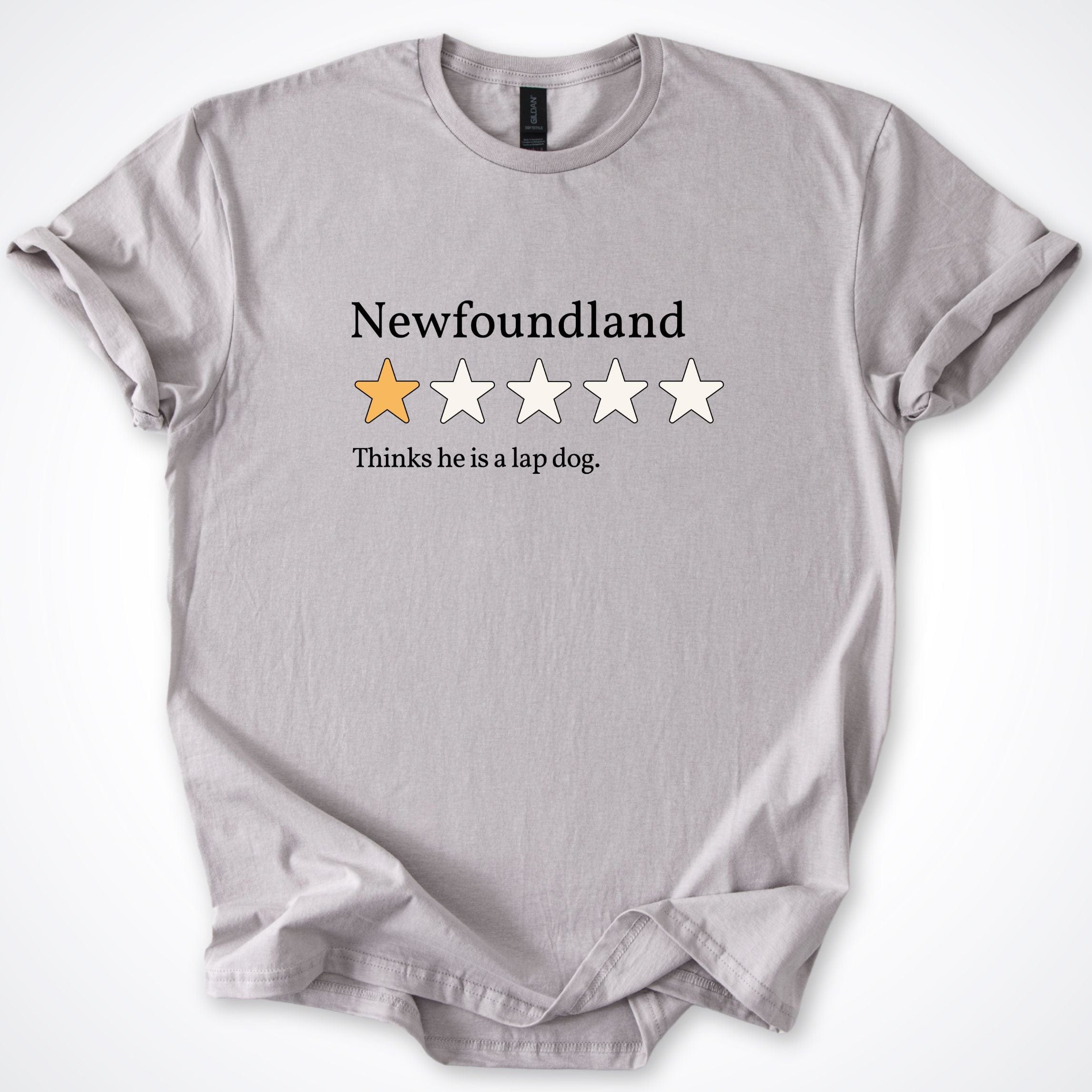 T-Shirt Ice Grey / S Newfoundland One Star Review T-Shirt ReallyintoDogs