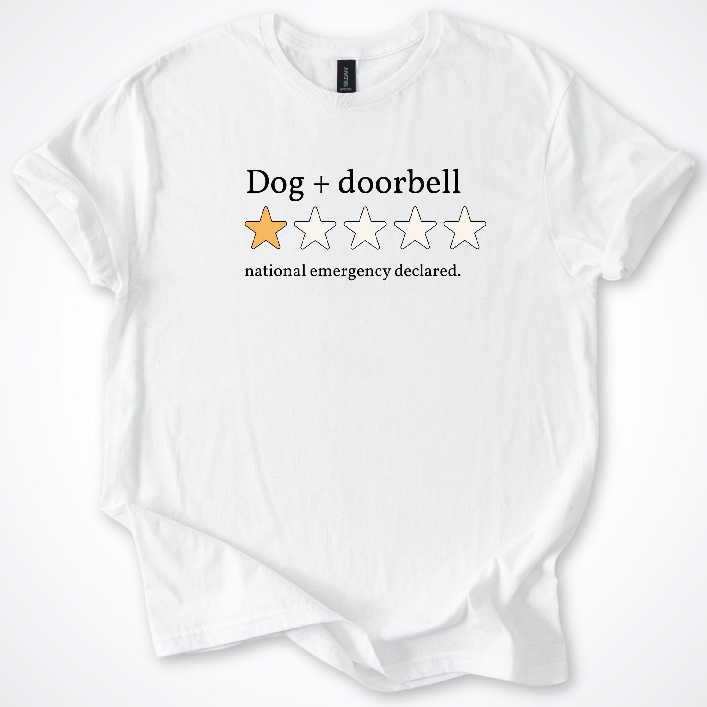 T-Shirt White / S One Star Review Dog + Doorbell T-Shirt ReallyintoDogs