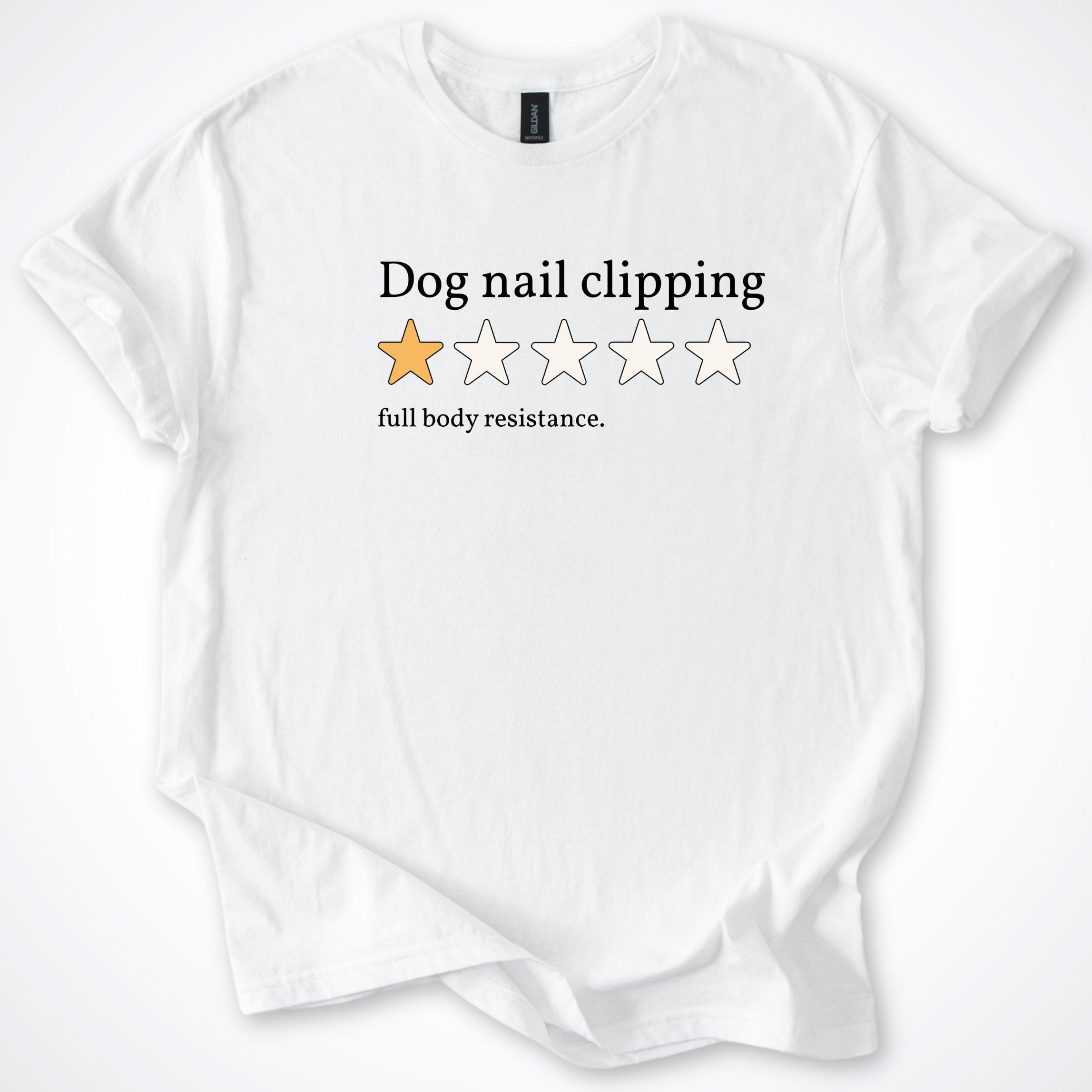 T-Shirt White / S One Star Review Dog Nail Clipping T-Shirt ReallyintoDogs