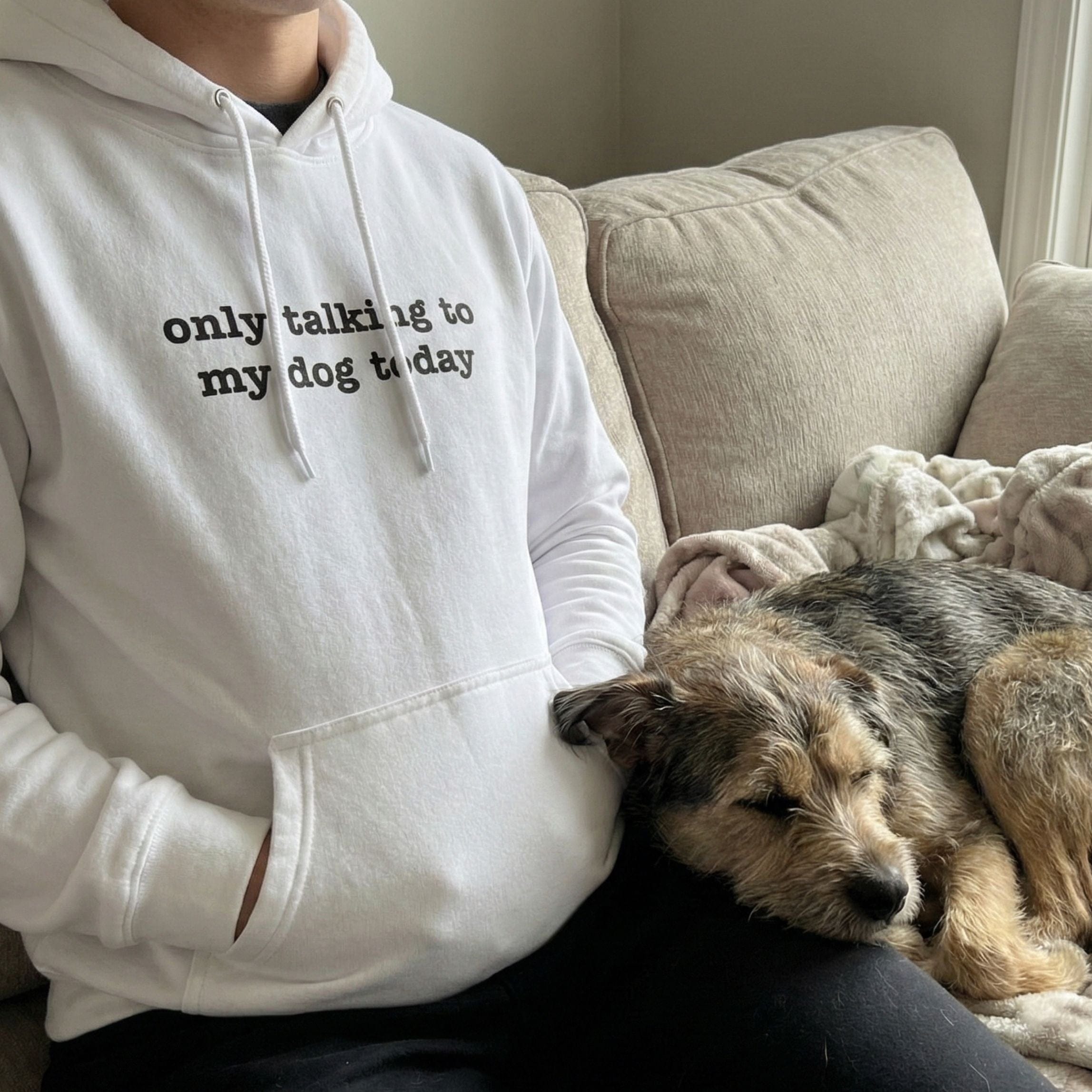Hoodie Only Talking To My Dog Today Hooded Sweatshirt ReallyintoDogs