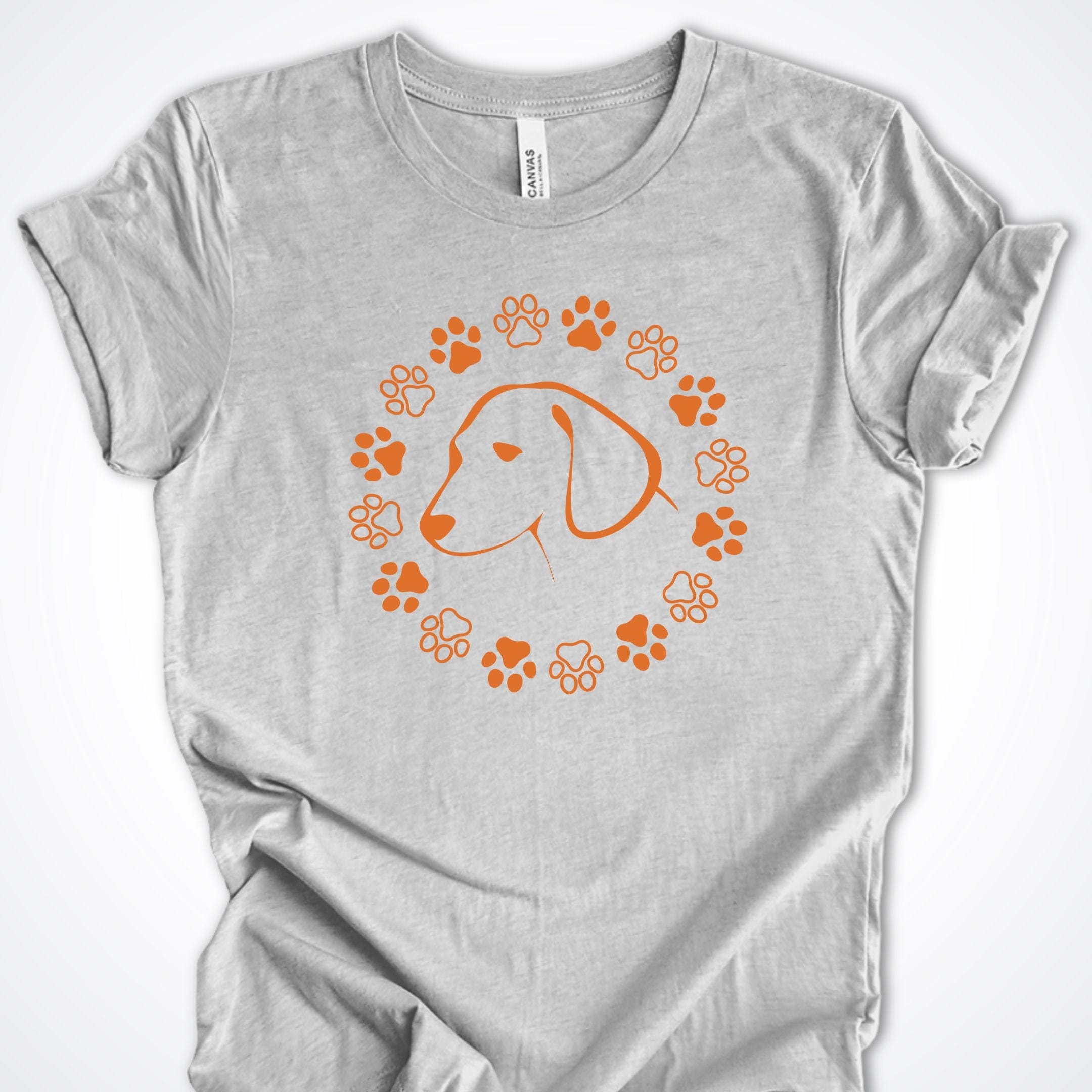 T-Shirt Athletic Heather / S Paw Circle Premium Unisex T-Shirt ReallyintoDogs