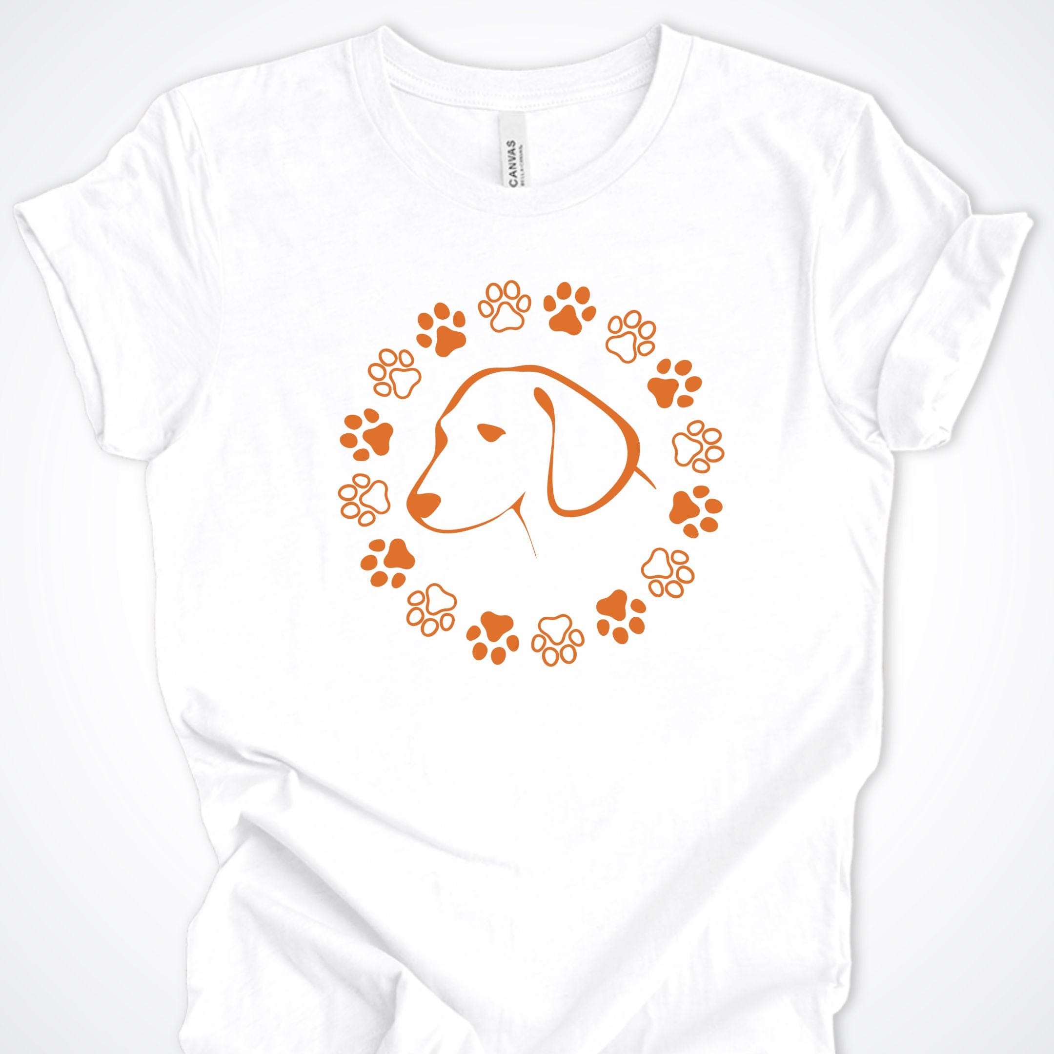 T-Shirt White / S Paw Circle Premium Unisex T-Shirt ReallyintoDogs
