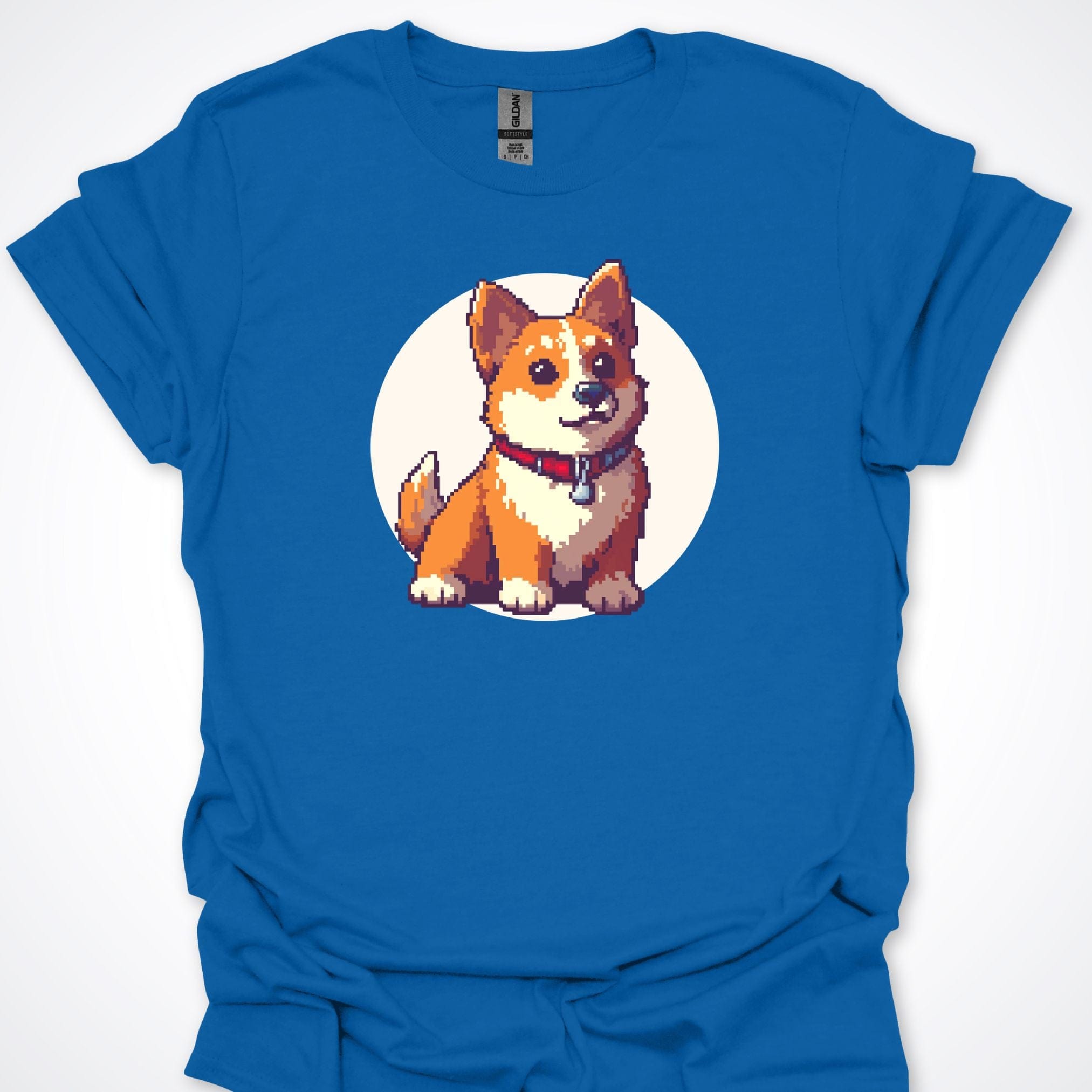 T-Shirt Royal / S Pixel Town Corgie Premium Unisex T-Shirt ReallyintoDogs