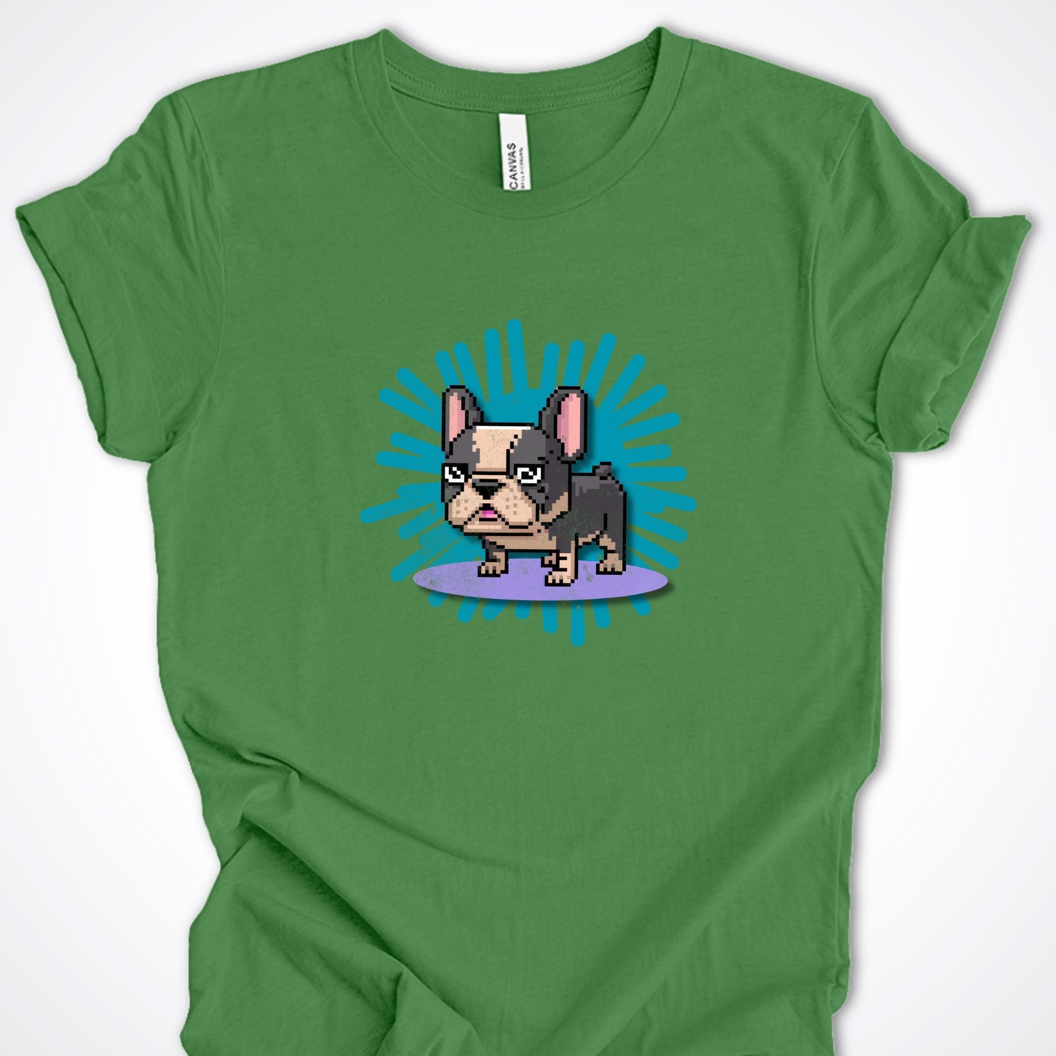 T-Shirt Leaf / S Pixel Town French Bulldog Premium Unisex T-Shirt ReallyintoDogs