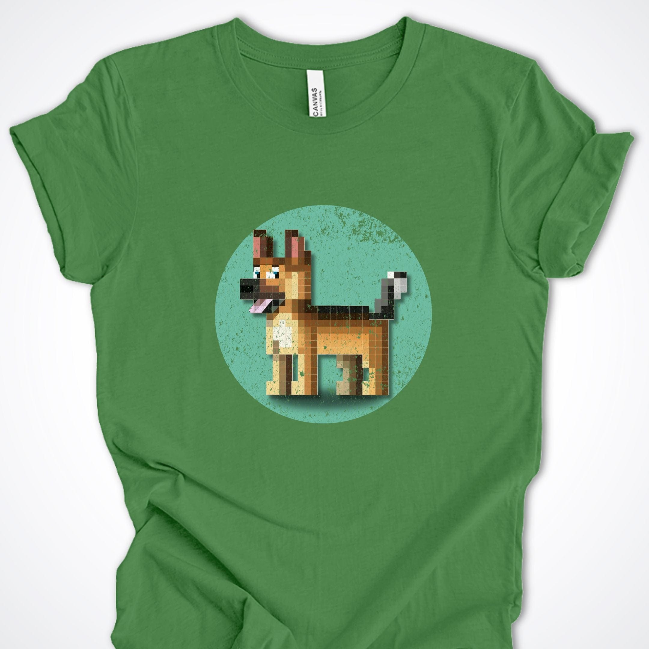 T-Shirt Leaf / S Pixel Town German Shepherd Premium Unisex T-Shirt ReallyintoDogs