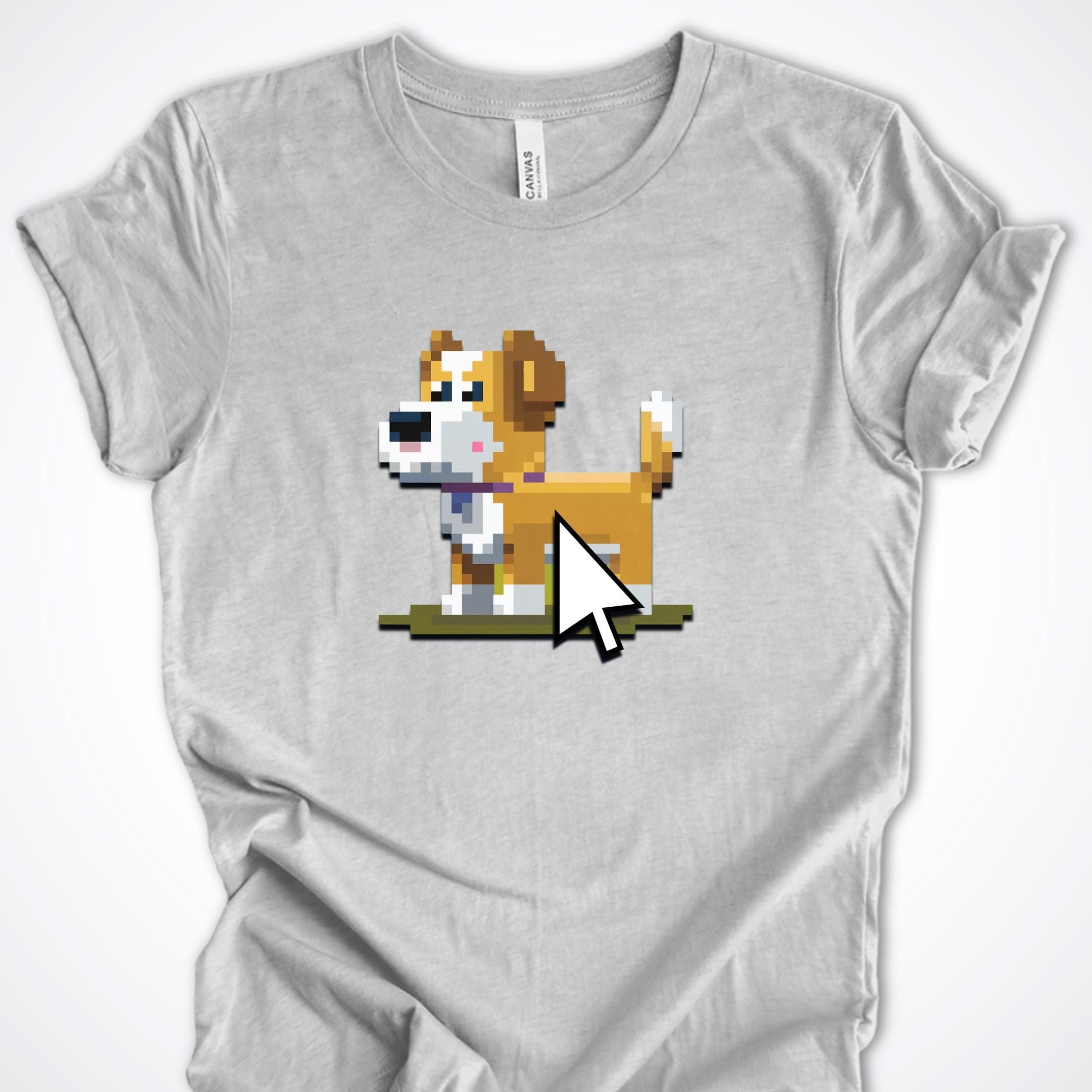 T-Shirt Athletic Heather / S Pixel Town Mouse Face Premium Unisex T-Shirt ReallyintoDogs