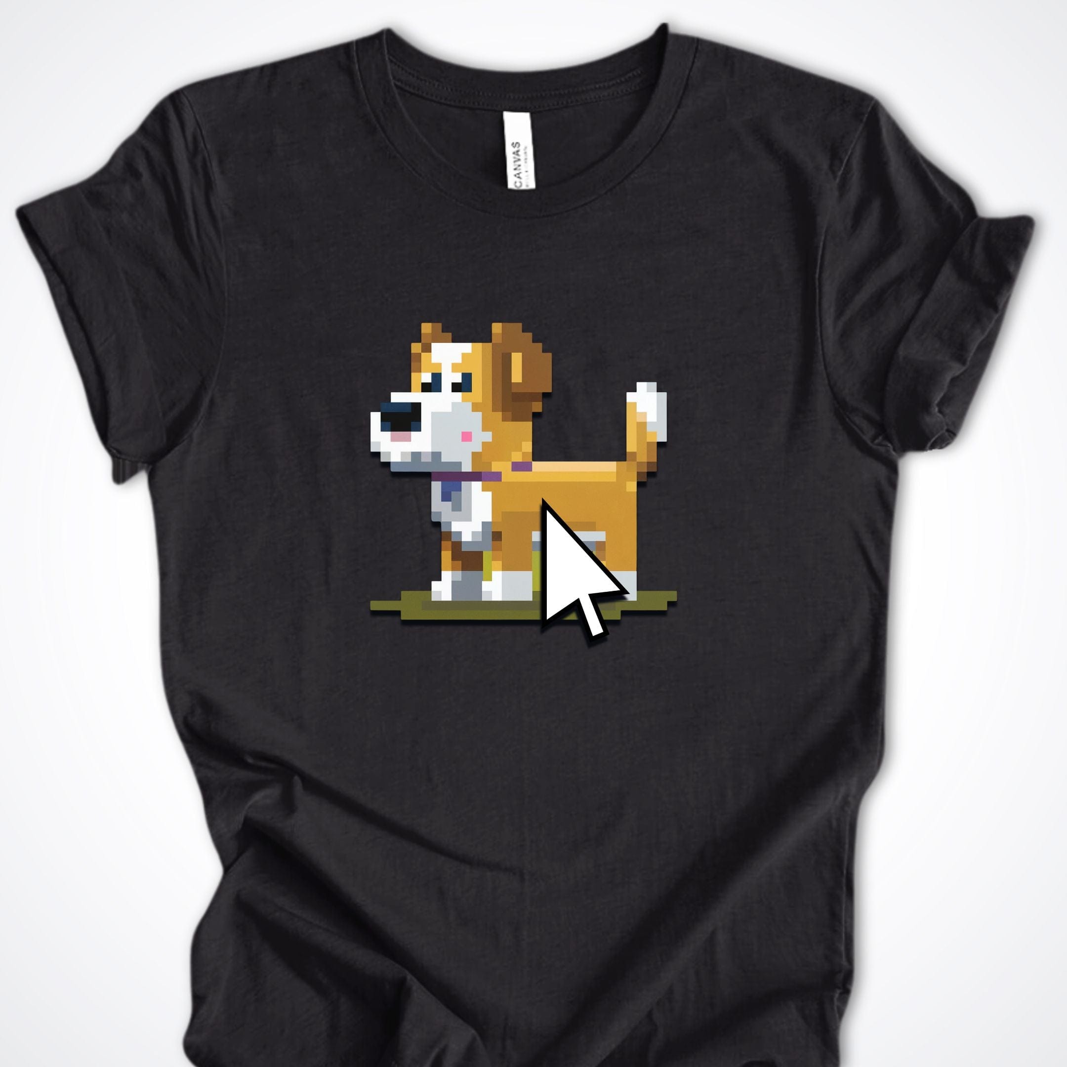 T-Shirt Black Heather / S Pixel Town Mouse Face Premium Unisex T-Shirt ReallyintoDogs
