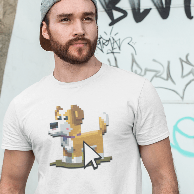 T-Shirt Pixel Town Mouse Face Premium Unisex T-Shirt ReallyintoDogs