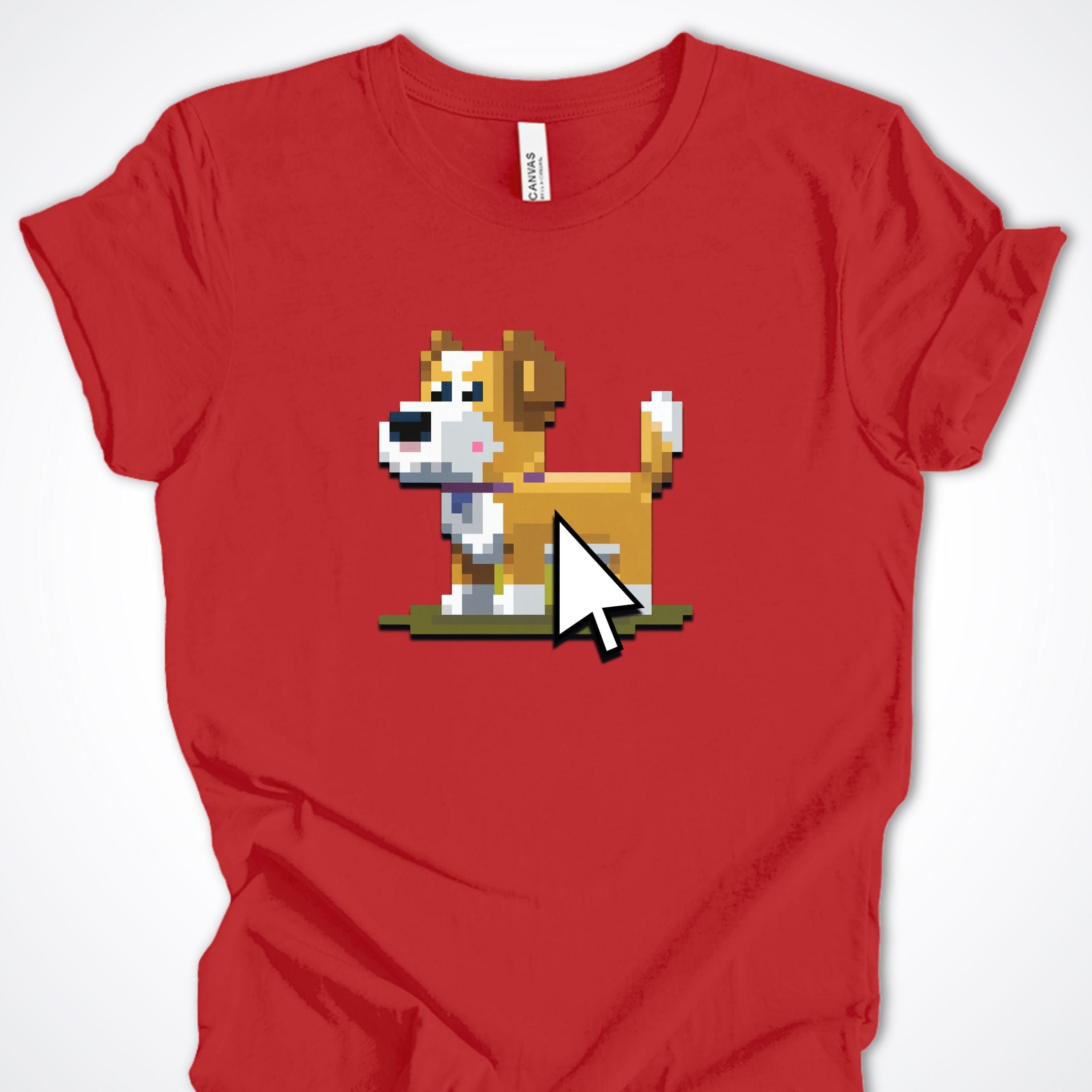T-Shirt Red / S Pixel Town Mouse Face Premium Unisex T-Shirt ReallyintoDogs
