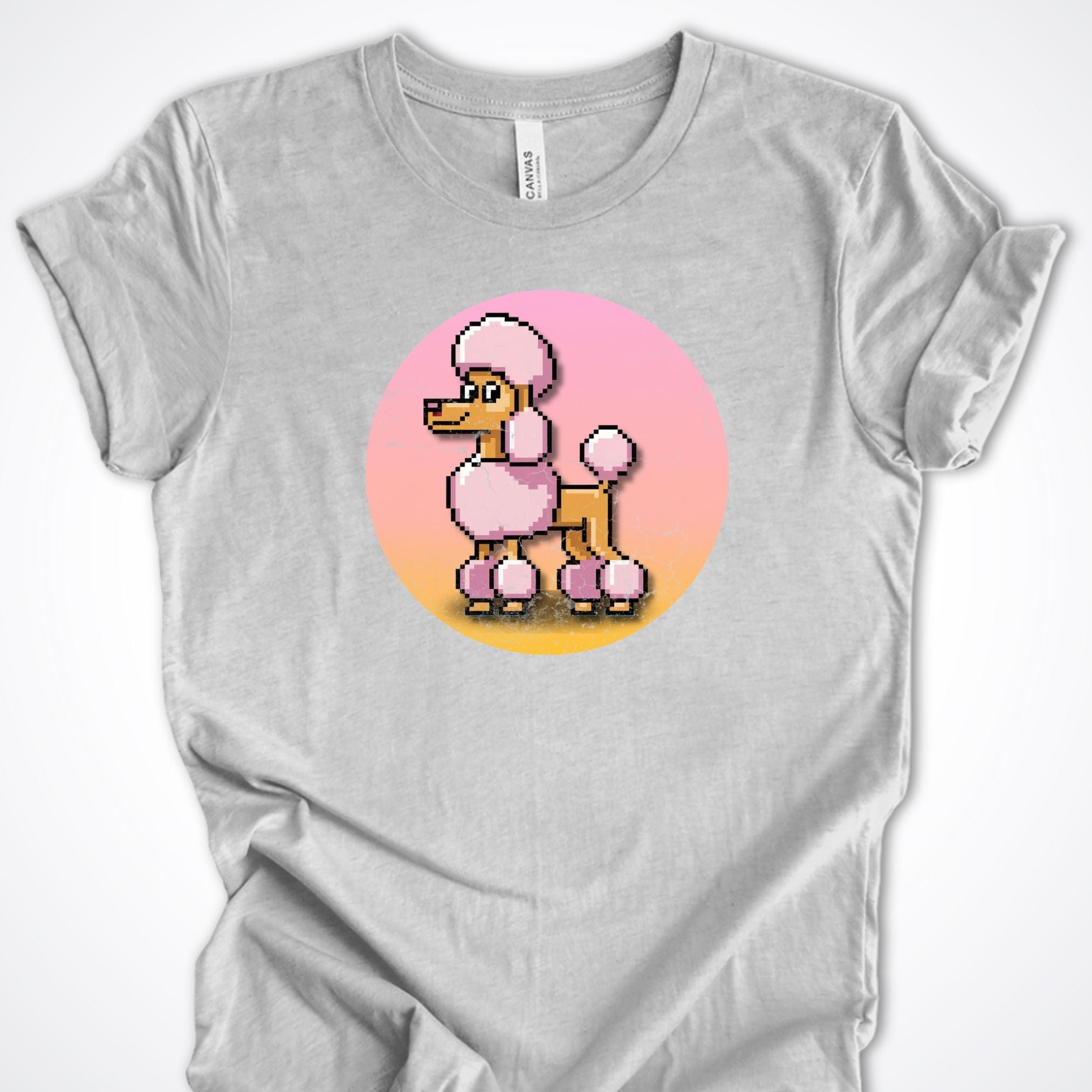T-Shirt Athletic Heather / S Pixel Town Poodle Premium Unisex T-Shirt ReallyintoDogs