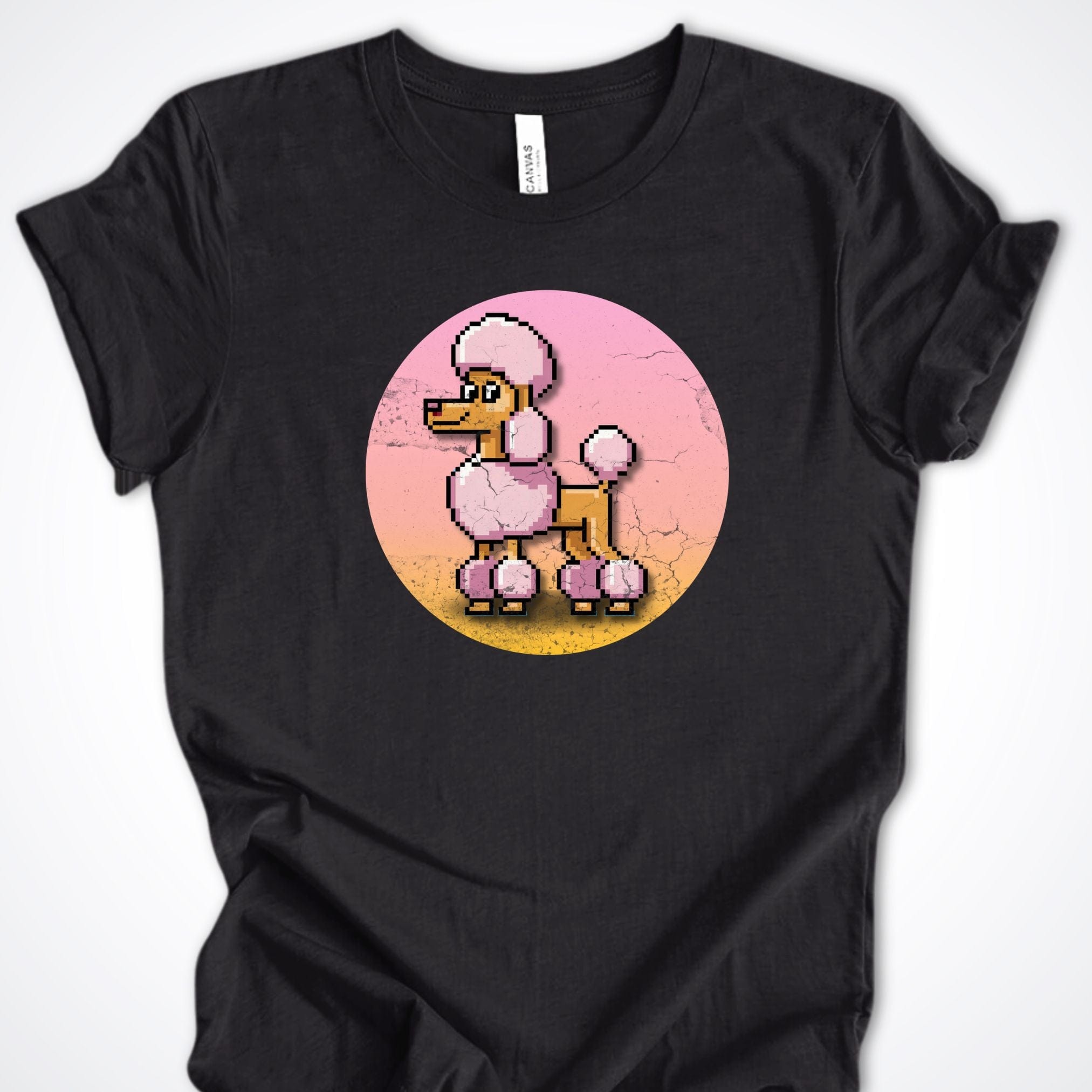 T-Shirt Black Heather / S Pixel Town Poodle Premium Unisex T-Shirt ReallyintoDogs