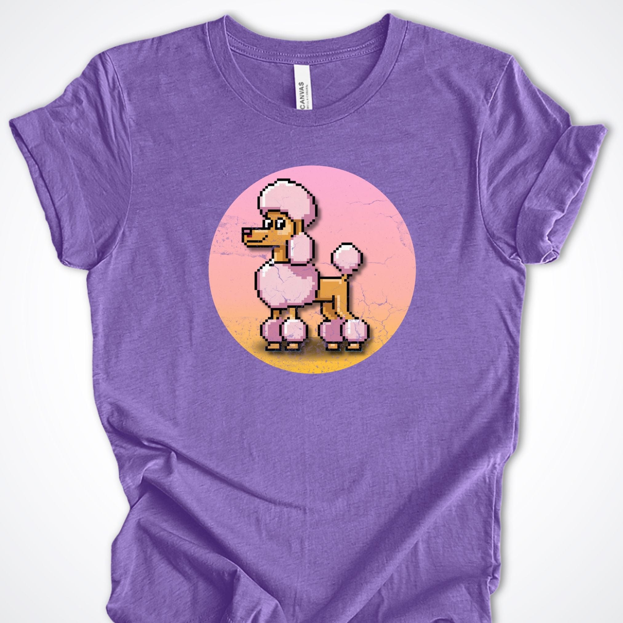 T-Shirt Heather Team Purple / S Pixel Town Poodle Premium Unisex T-Shirt ReallyintoDogs