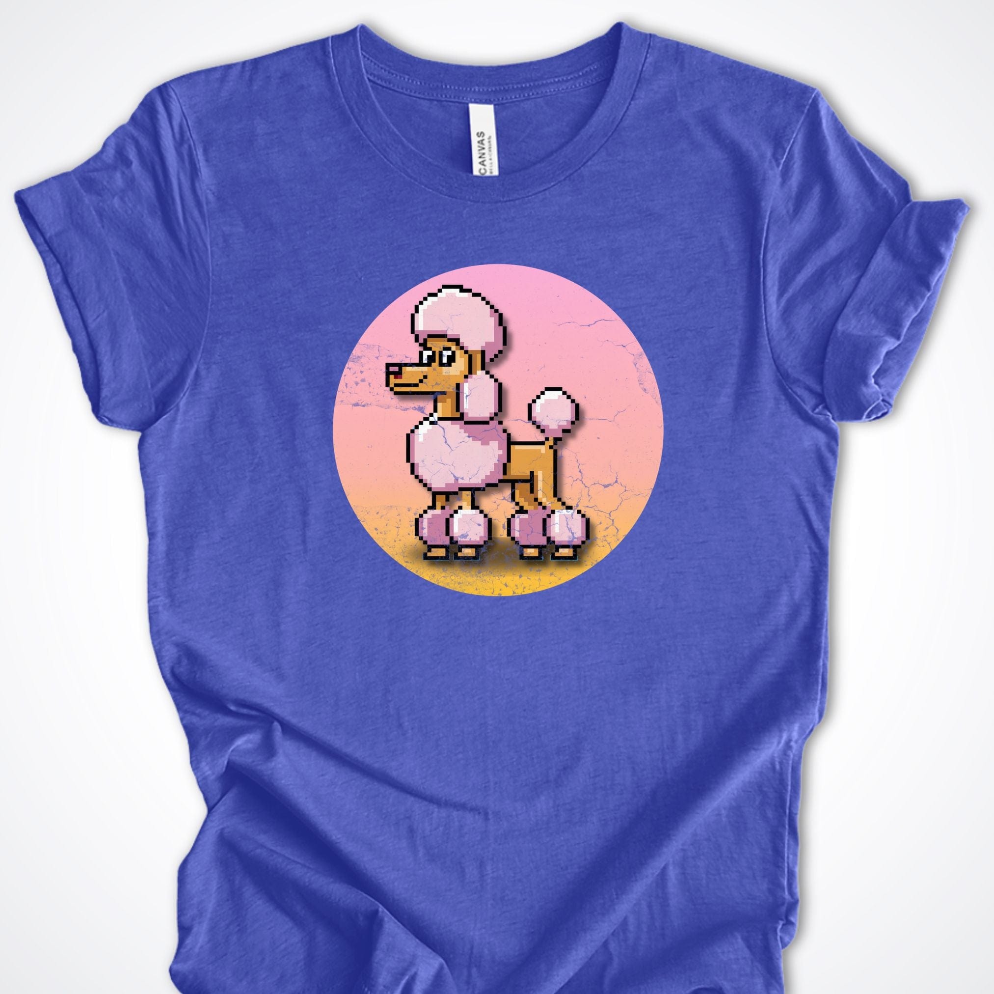 T-Shirt Heather True Royal / S Pixel Town Poodle Premium Unisex T-Shirt ReallyintoDogs