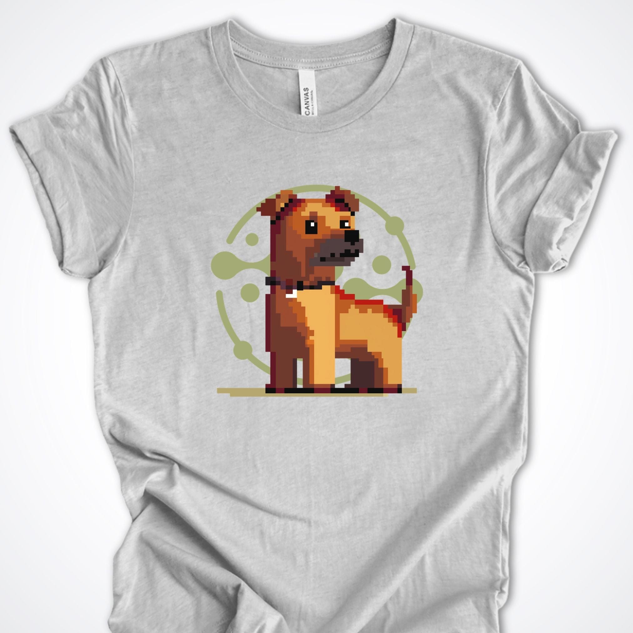 T-Shirt Athletic Heather / S Pixel Town Pup Premium Unisex Tee - Fun Casual Wear for Dog Lovers ReallyintoDogs