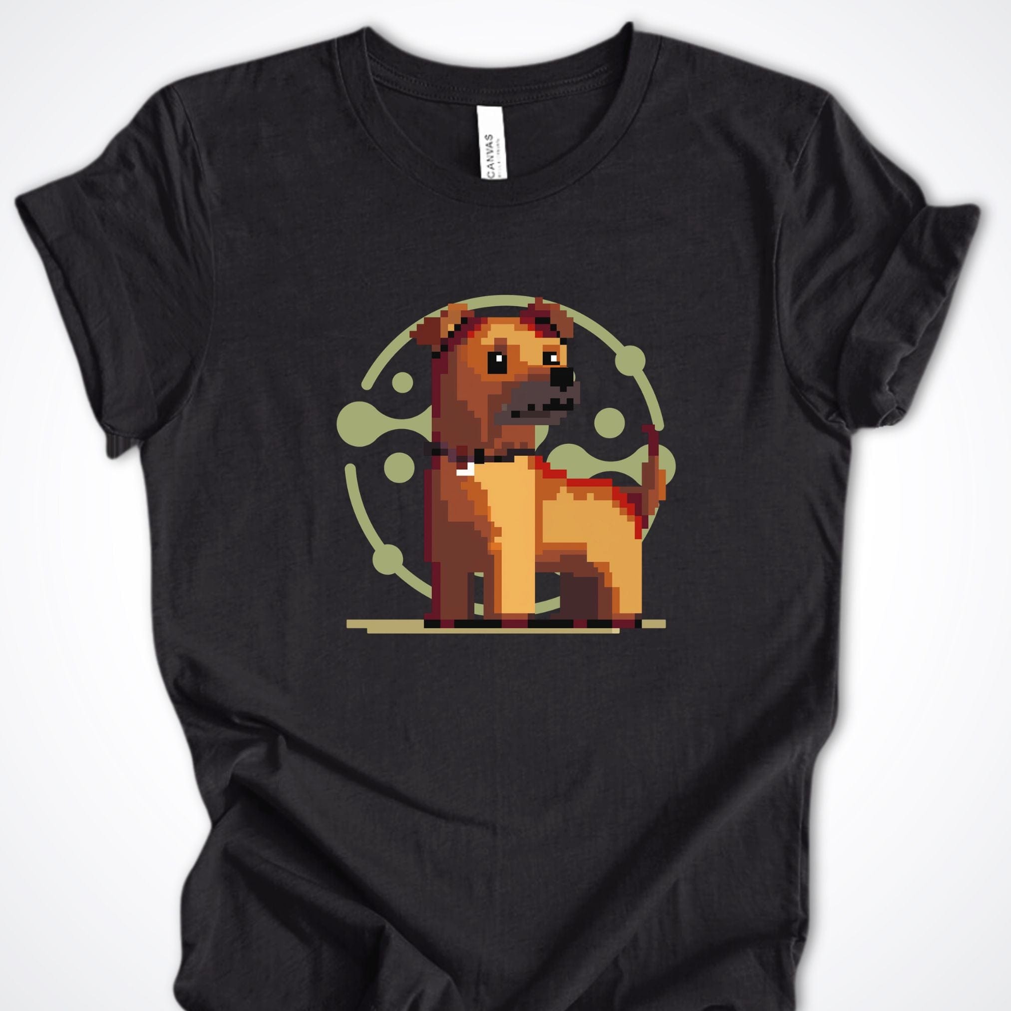 T-Shirt Black Heather / S Pixel Town Pup Premium Unisex Tee - Fun Casual Wear for Dog Lovers ReallyintoDogs