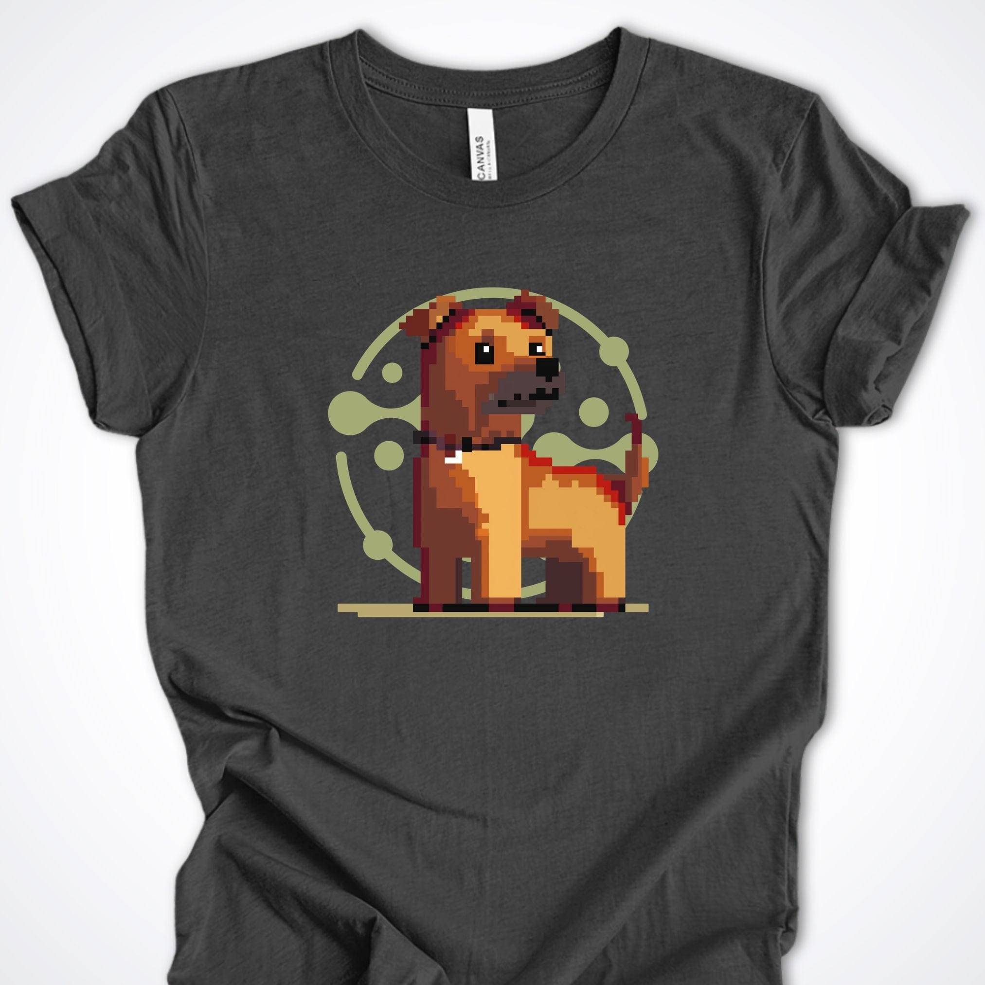 T-Shirt Dark Grey Heather / S Pixel Town Pup Premium Unisex Tee - Fun Casual Wear for Dog Lovers ReallyintoDogs