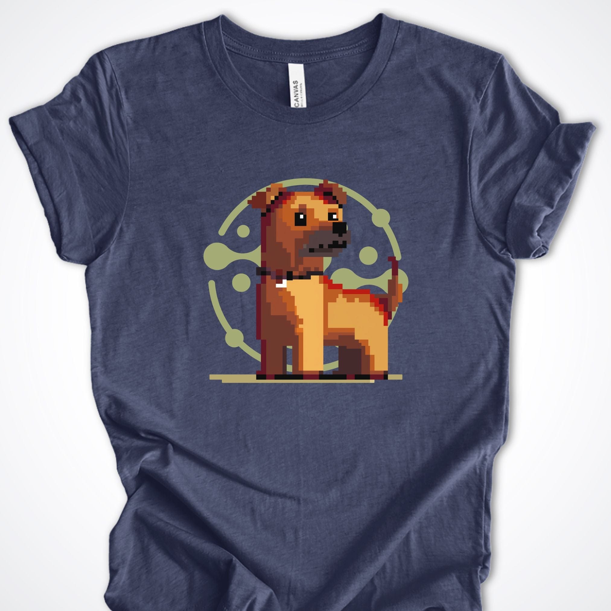 T-Shirt Heather Navy / S Pixel Town Pup Premium Unisex Tee - Fun Casual Wear for Dog Lovers ReallyintoDogs