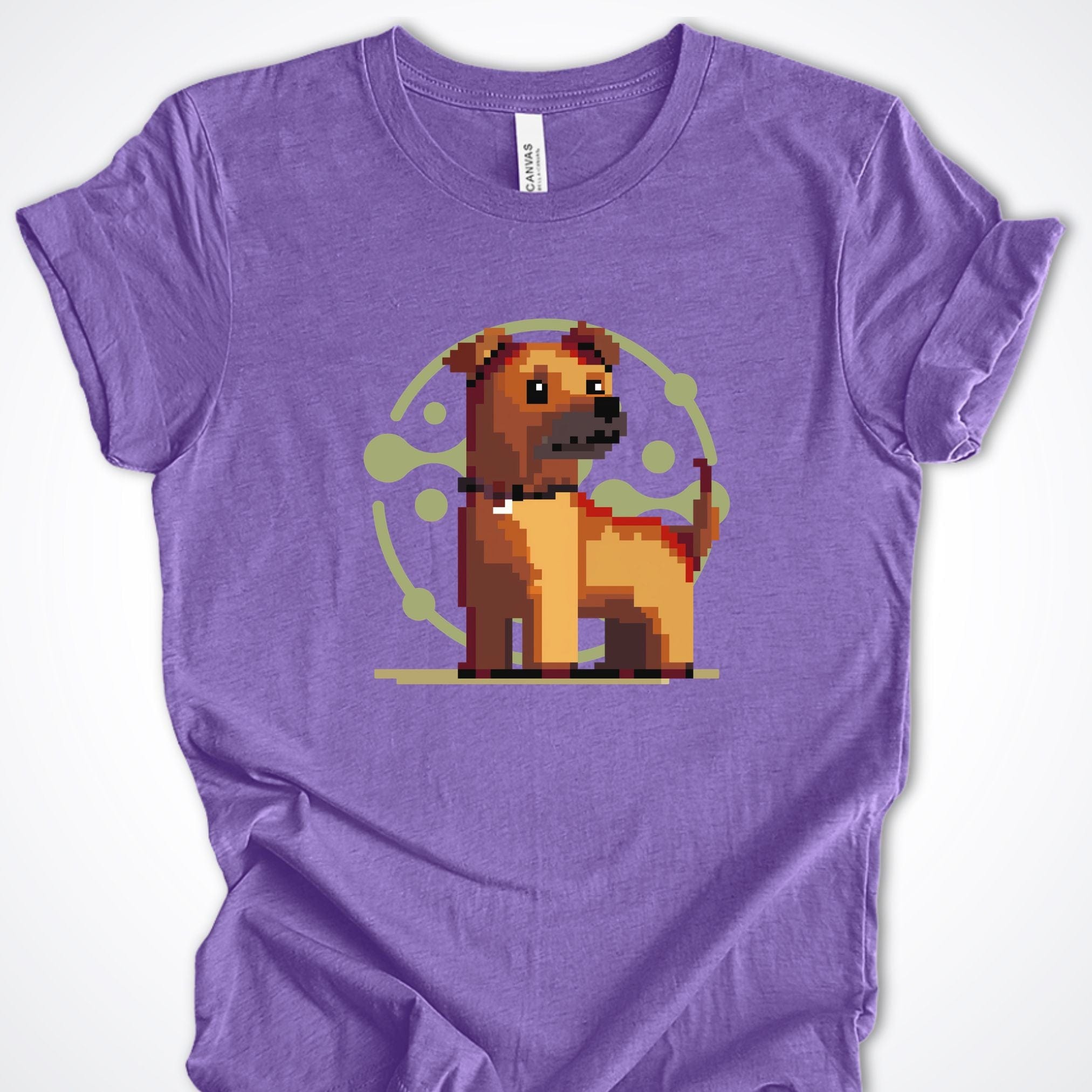 T-Shirt Heather Team Purple / S Pixel Town Pup Premium Unisex Tee - Fun Casual Wear for Dog Lovers ReallyintoDogs