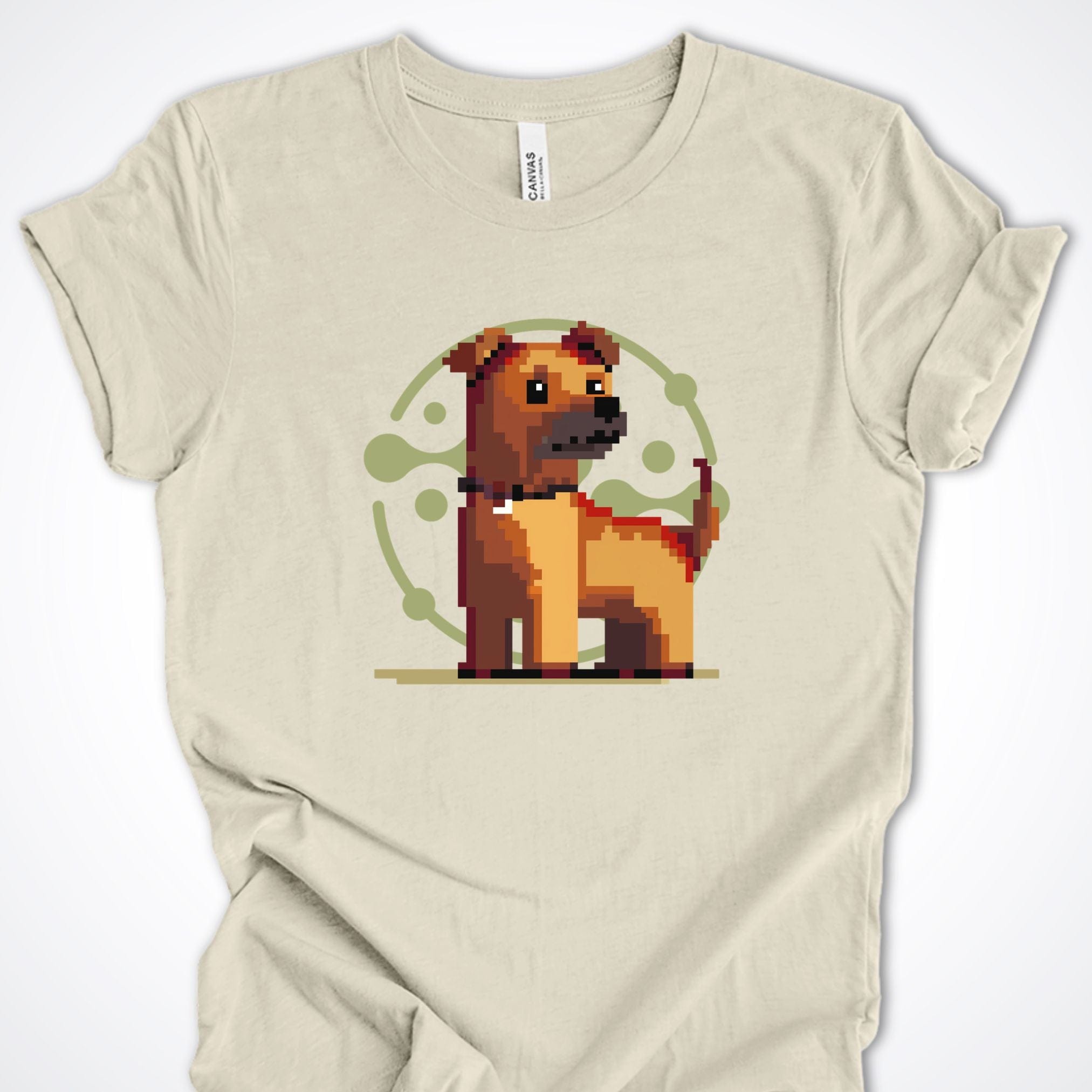 T-Shirt Natural / S Pixel Town Pup Premium Unisex Tee - Fun Casual Wear for Dog Lovers ReallyintoDogs