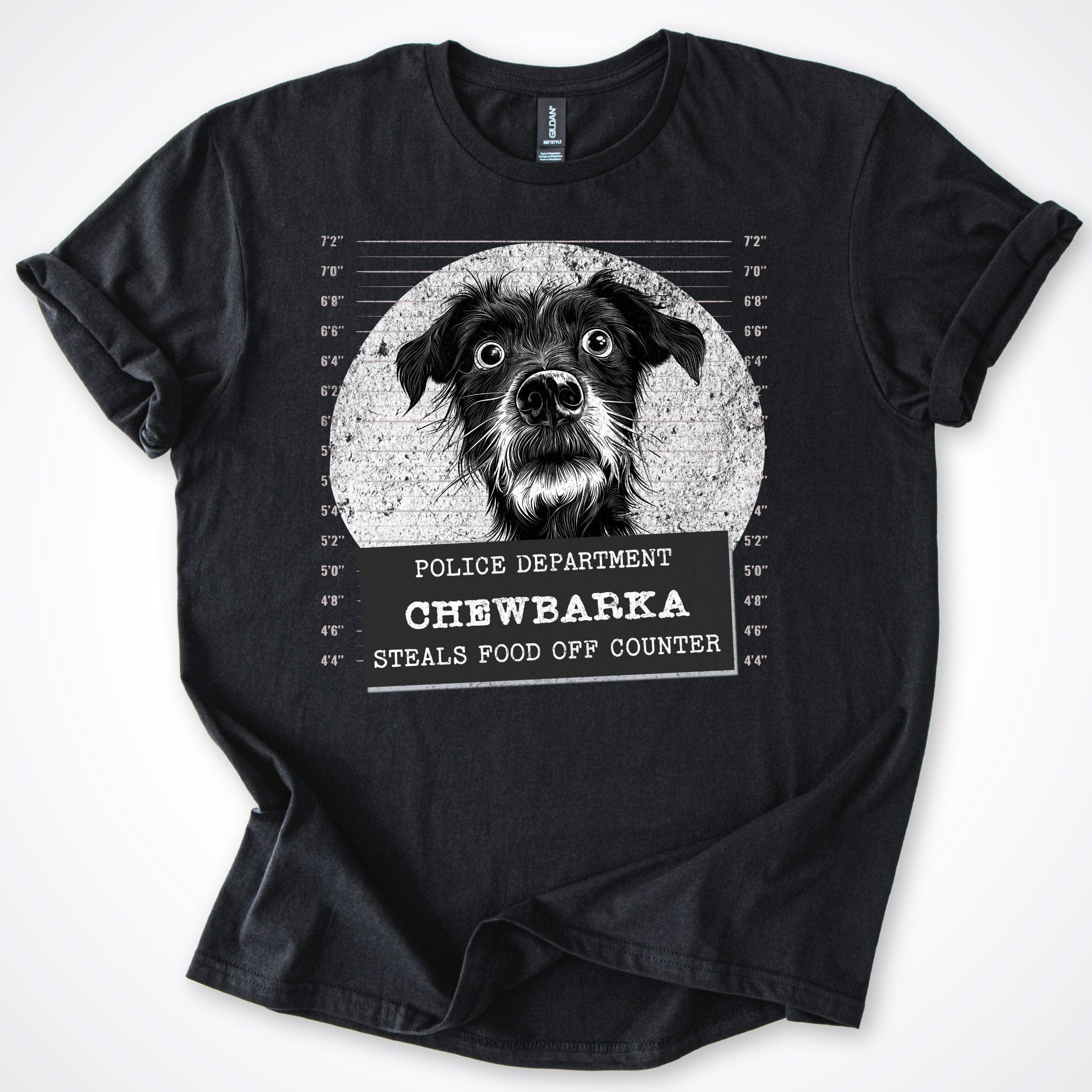 T-Shirt Black / S Police Lineup - Steals Food Off Counter T-Shirt ReallyintoDogs